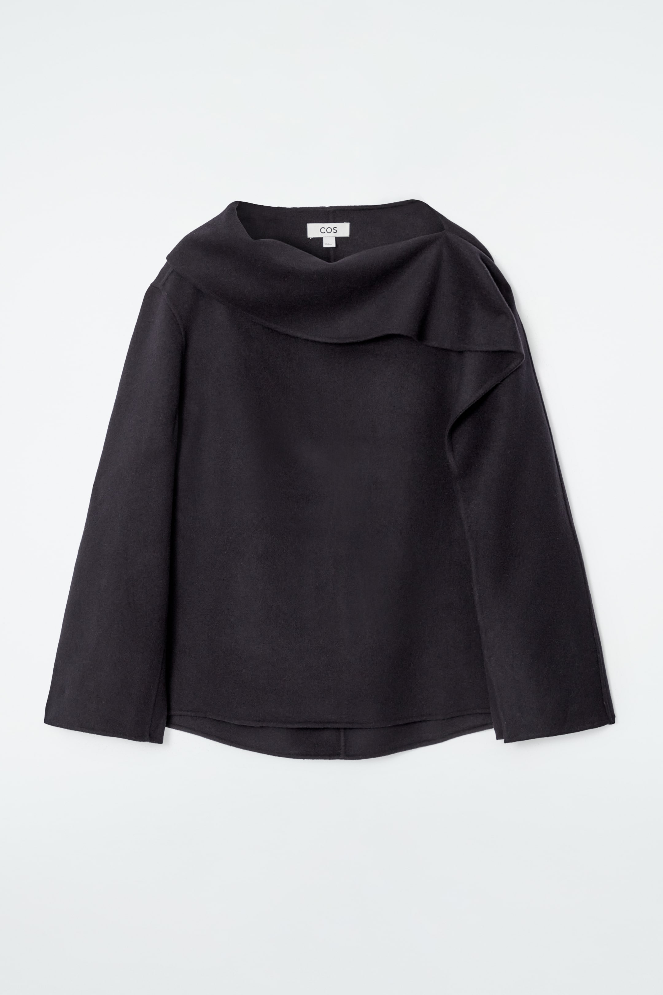 Grotere afbeelding bekijken: ASYMMETRISCHE DUBBELZIJDIGE WOLLEN TOP - MARINEBLAUW - DAMES | H&M NL 7