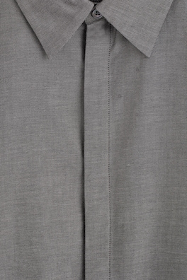 COTTON-CHAMBRAY SHIRT — GRAY MÉLANGE 6