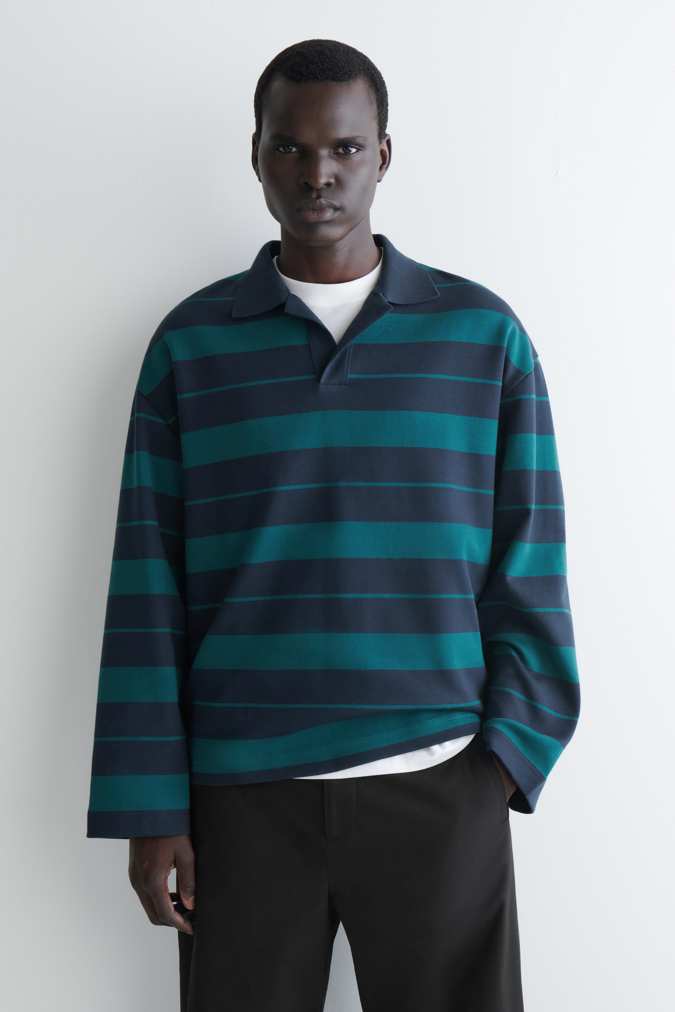 BELVET Striped Rugby Shirt 即完品 Engineered Long Sleeve Striped Rugby Jersey by Canterbury H125