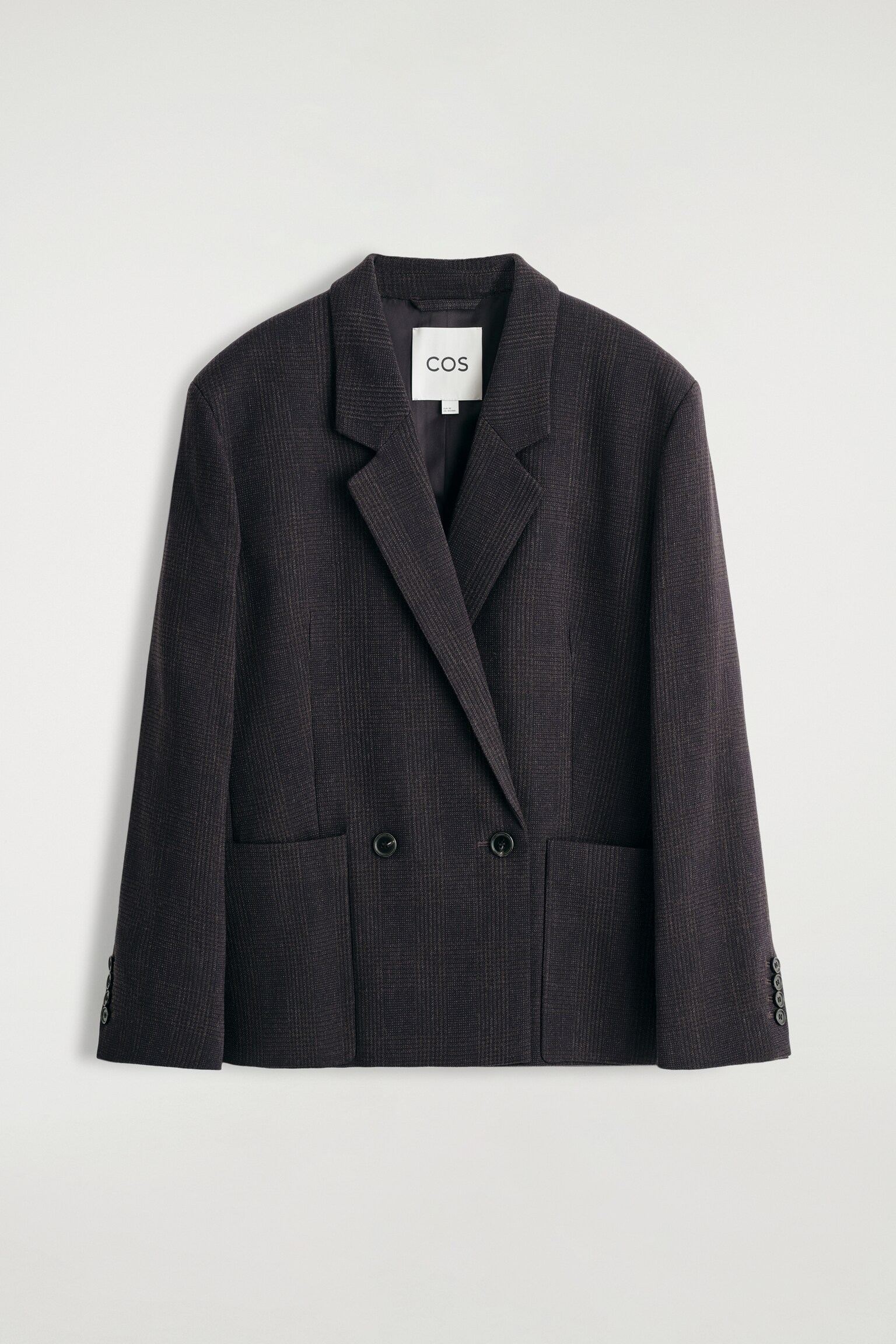 BLAZER CROISÉ À CARREAUX - MARRON FONCÉ / CARREAUX - 2