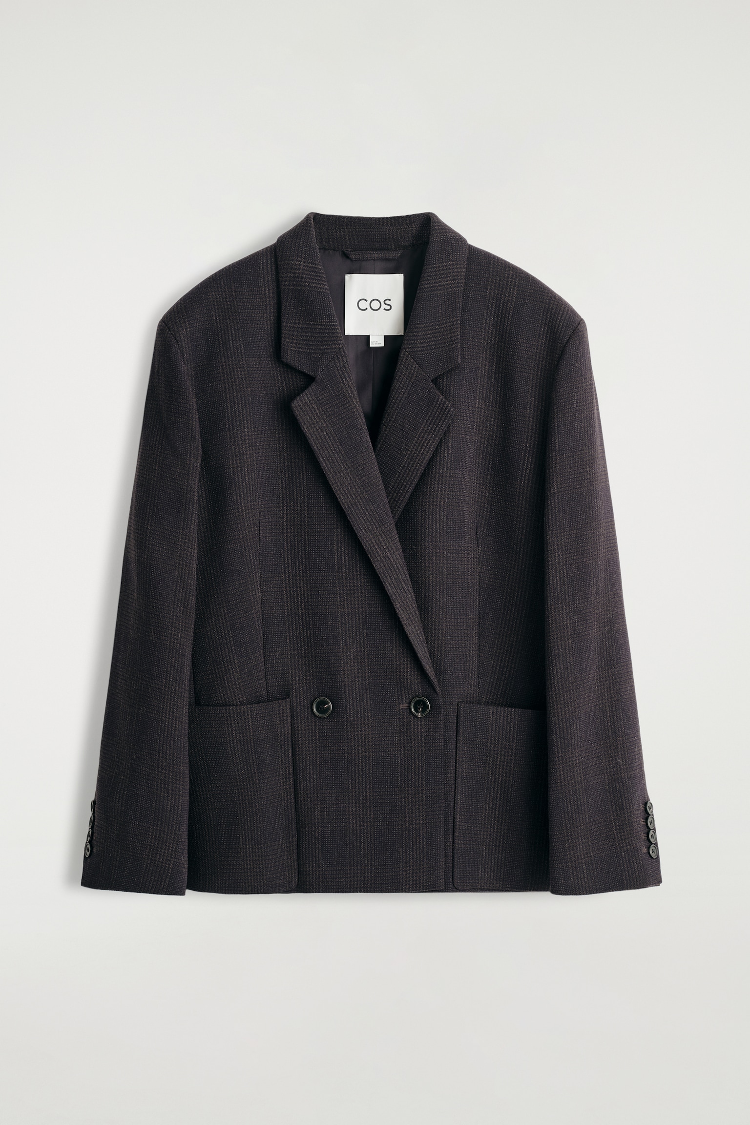 BLAZER CROISÉ À CARREAUX - MARRON FONCÉ / CARREAUX - 2
