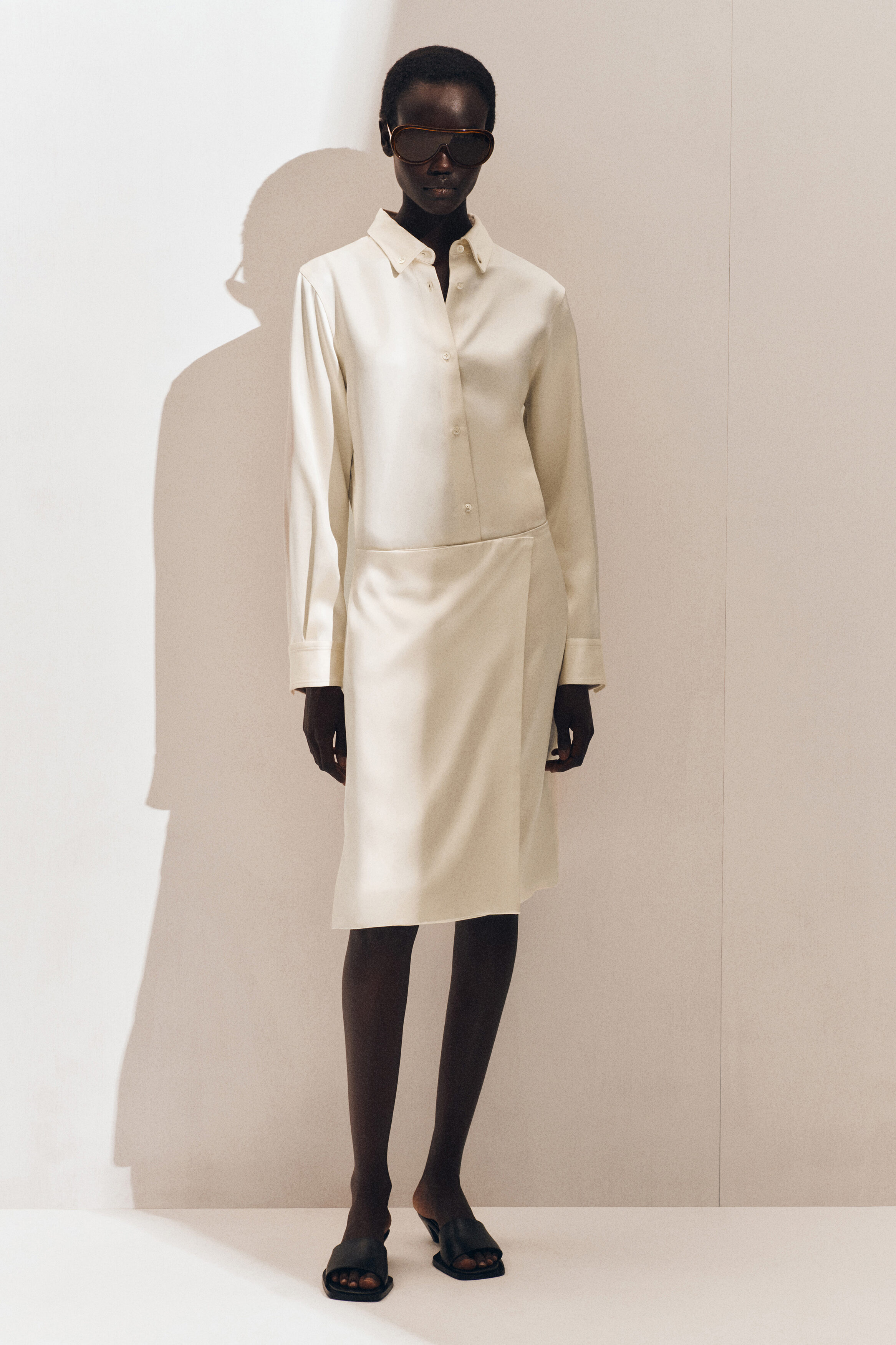 SATIN WRAP SKIRT - WHITE | COS CA
