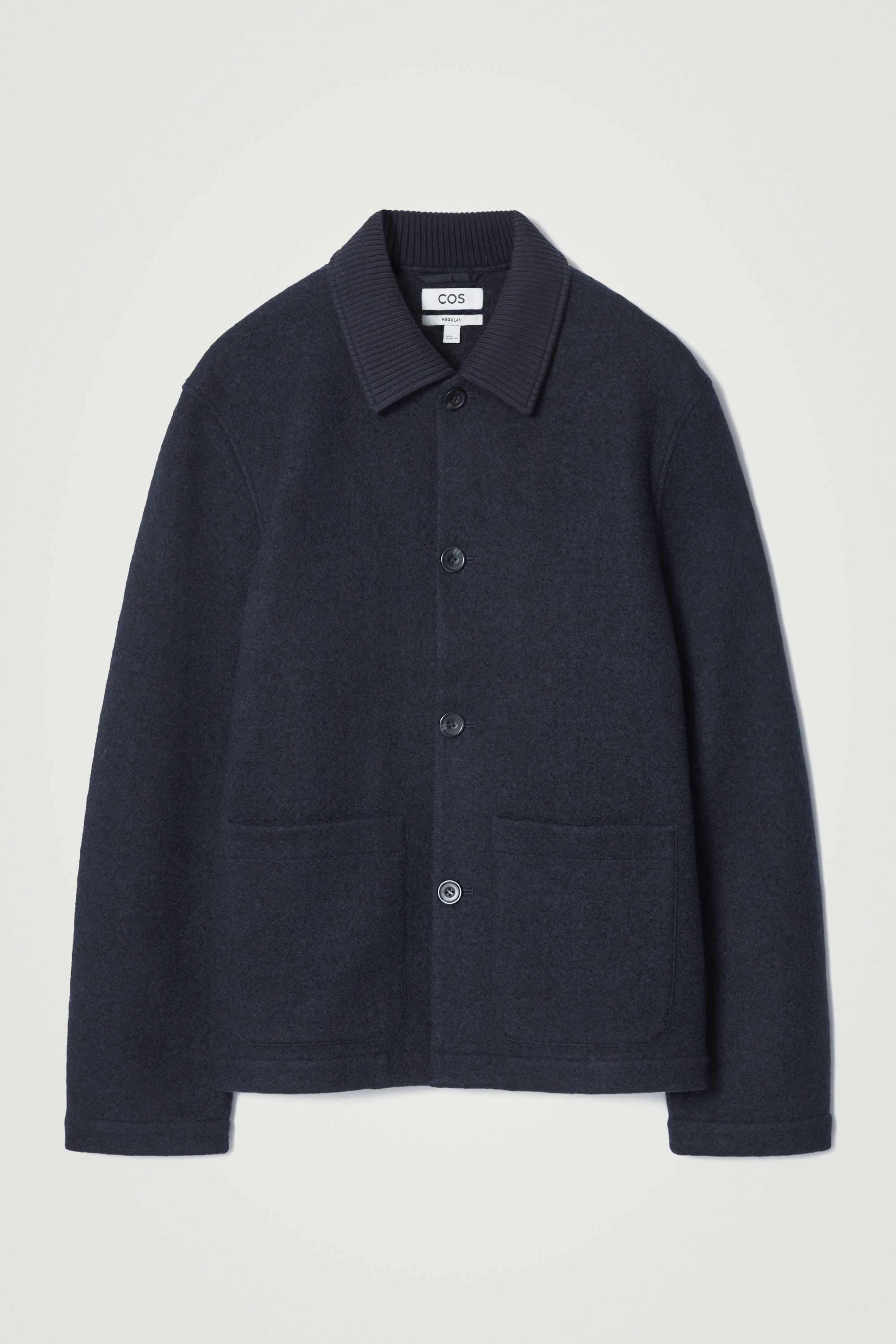 BOILED-WOOL CHORE JACKET - NAVY | COS US