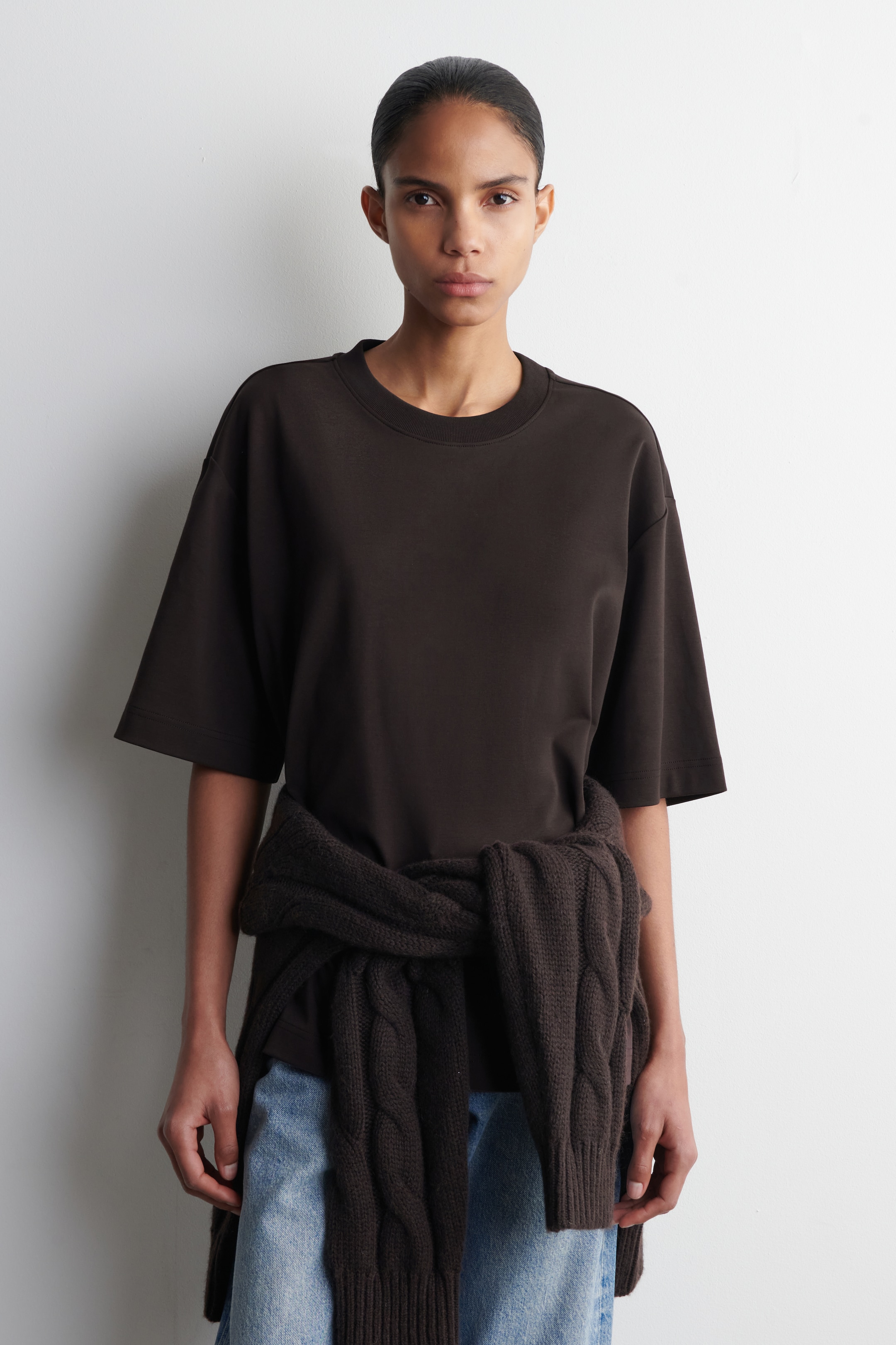 Ingrandisci l'immagine: OVERSIZED T-SHIRT - DARK BROWN - DONNA | H&M CH 1