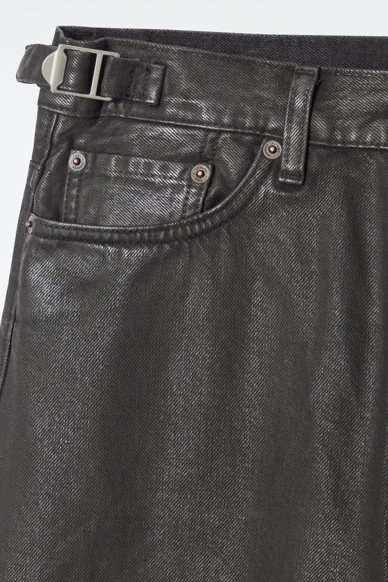 COAST WIDE-LEG JEANS - BLACK/BLUE/CRINKLED BLACK - 2