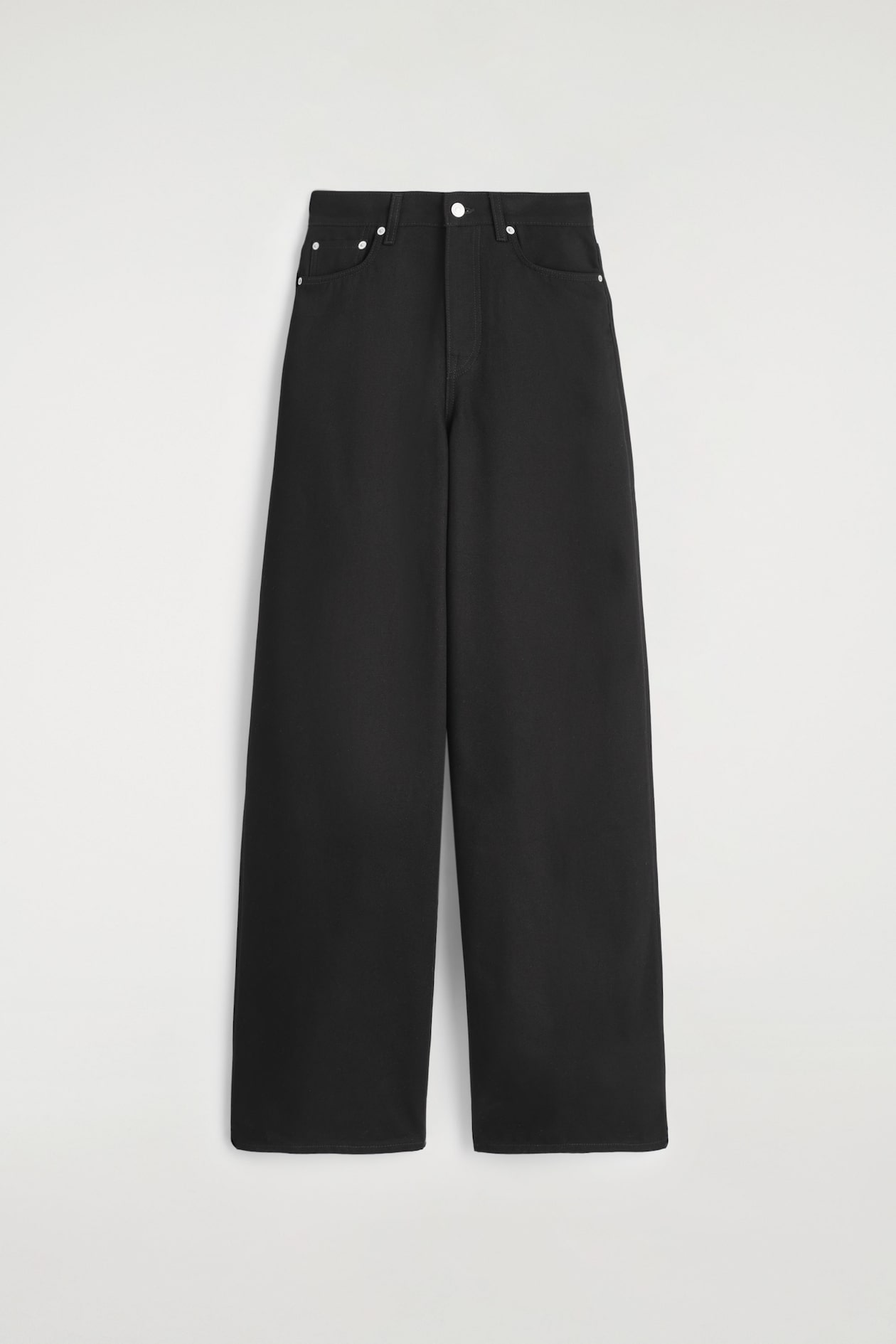 DIAL WIDE-LEG JEANS — BLACK