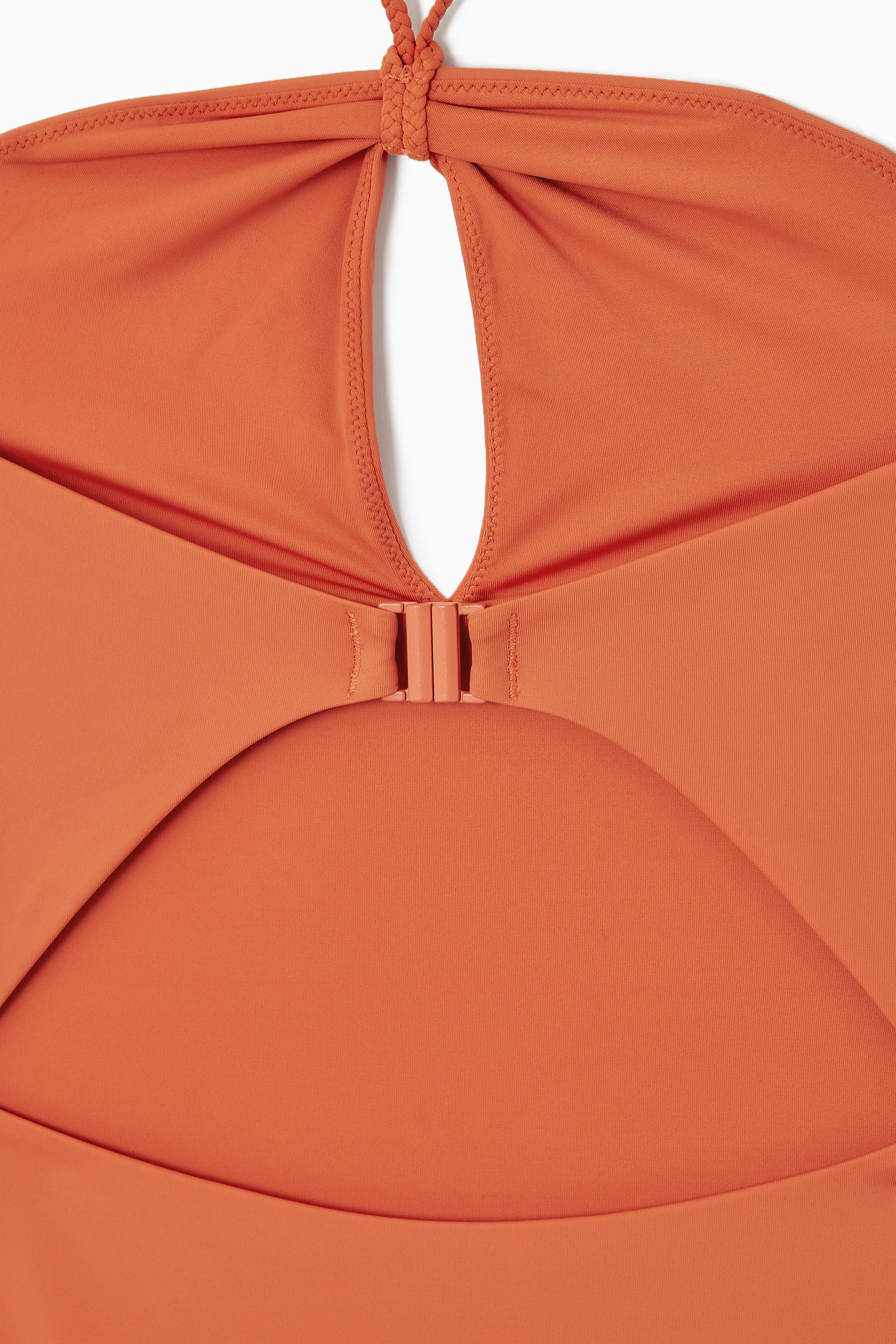 HALTERNECK CUTOUT SWIMSUIT - ORANGE | COS