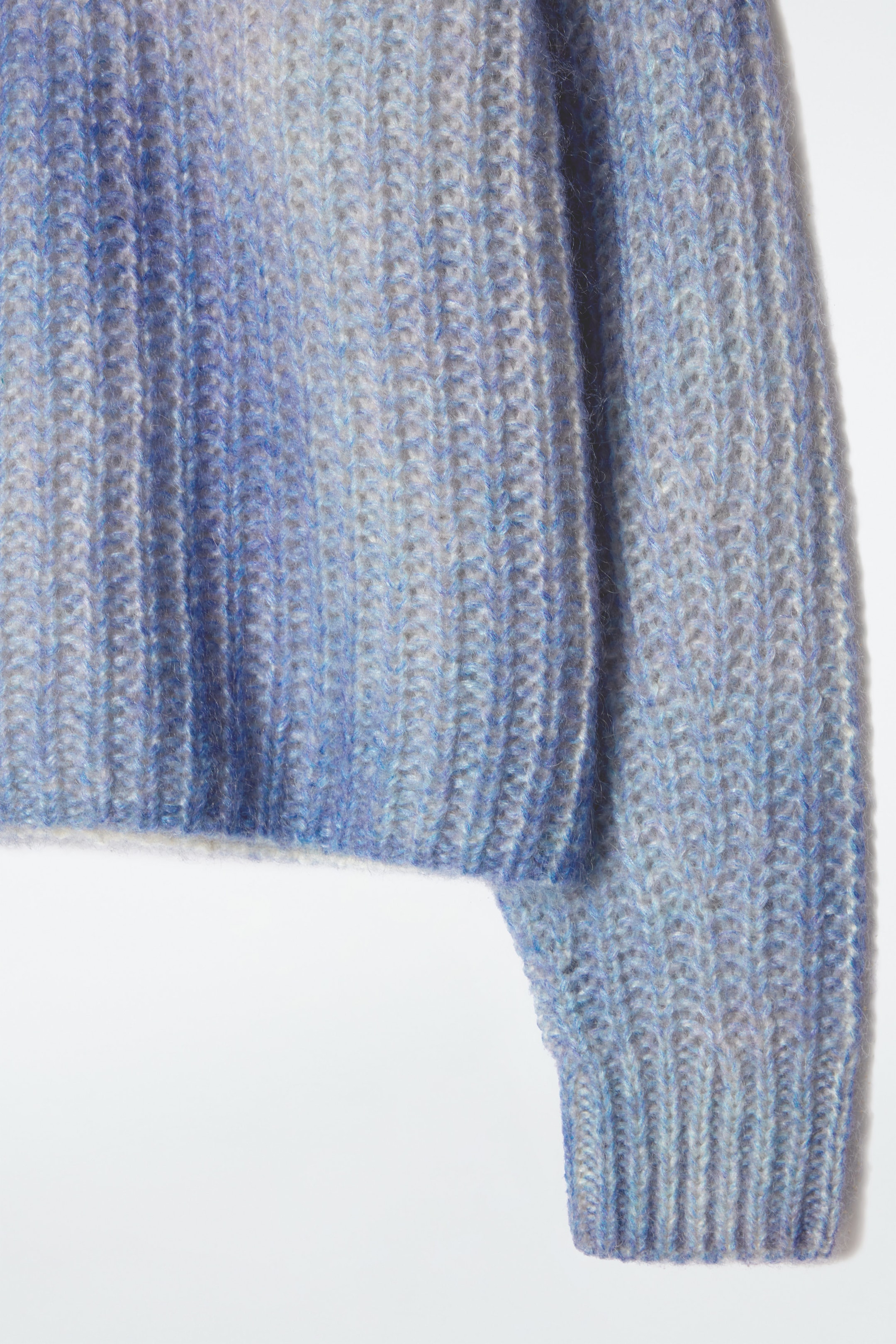 SPRAY-EFFECT MOHAIR V-NECK SWEATER