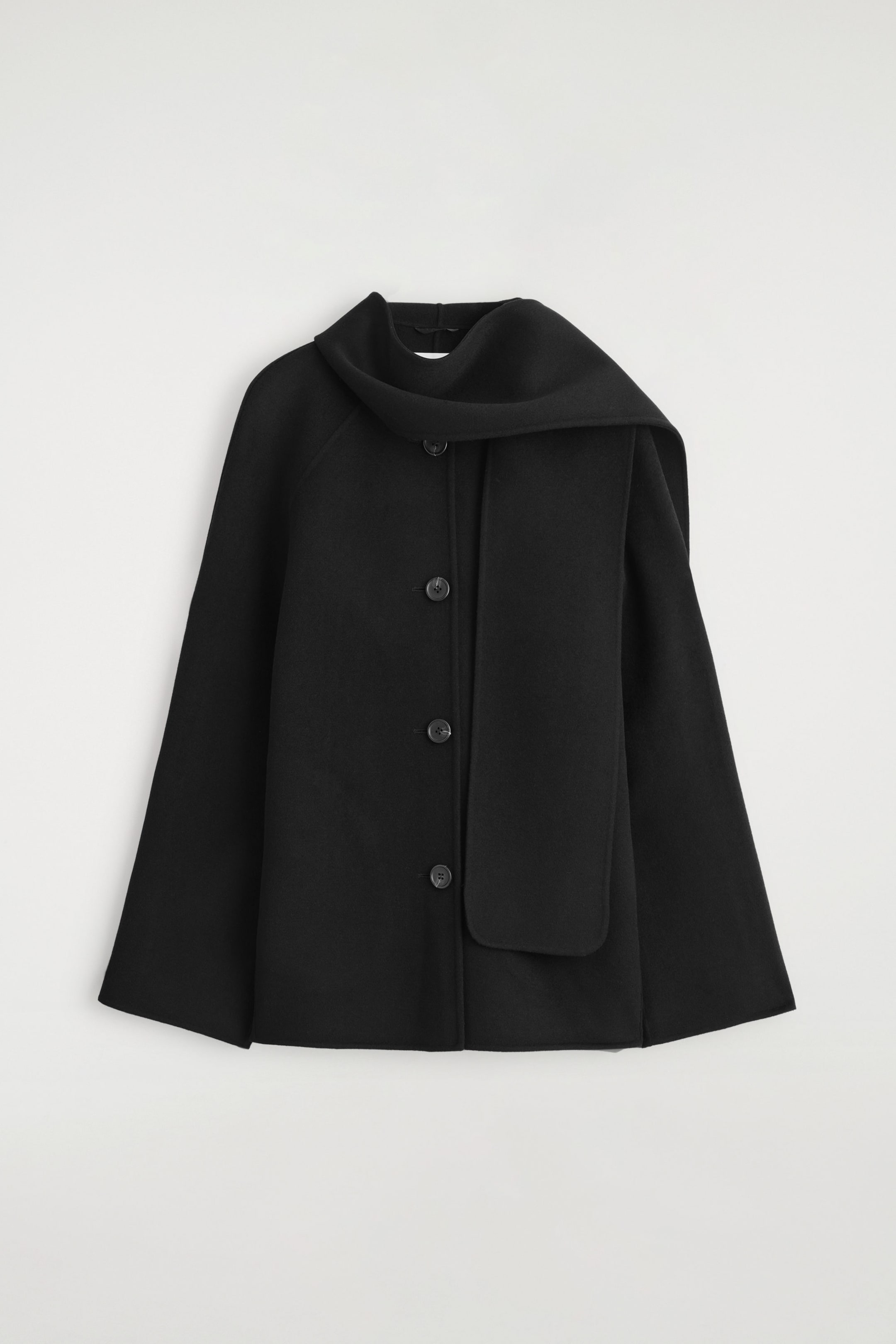 DOUBLE-FACED WOOL SCARF JACKET