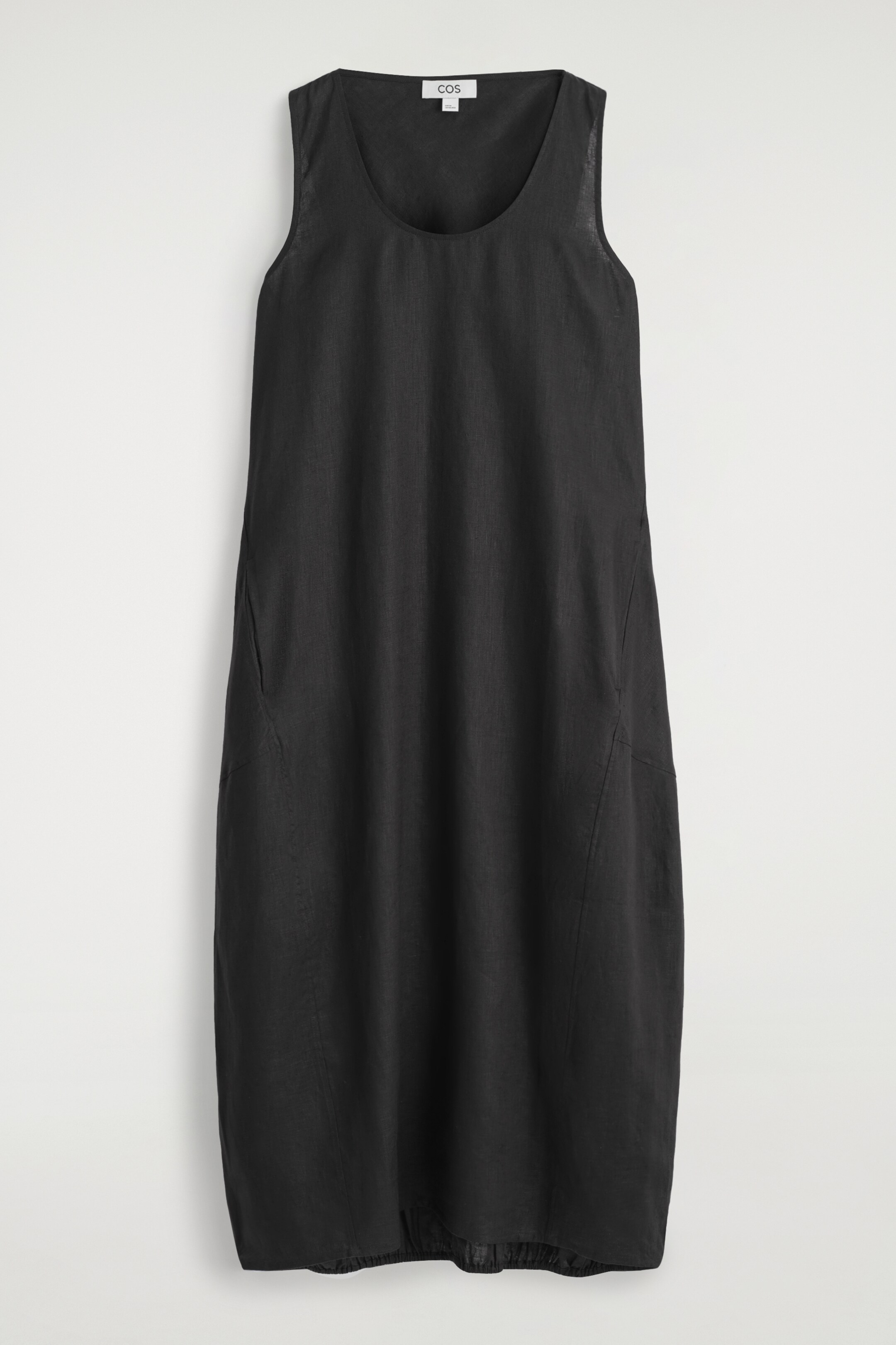 Vezi imaginea mai mare: Rochie maxi din in cu tiv elasticat - NEGRU - FEMEI | H&M RO 5