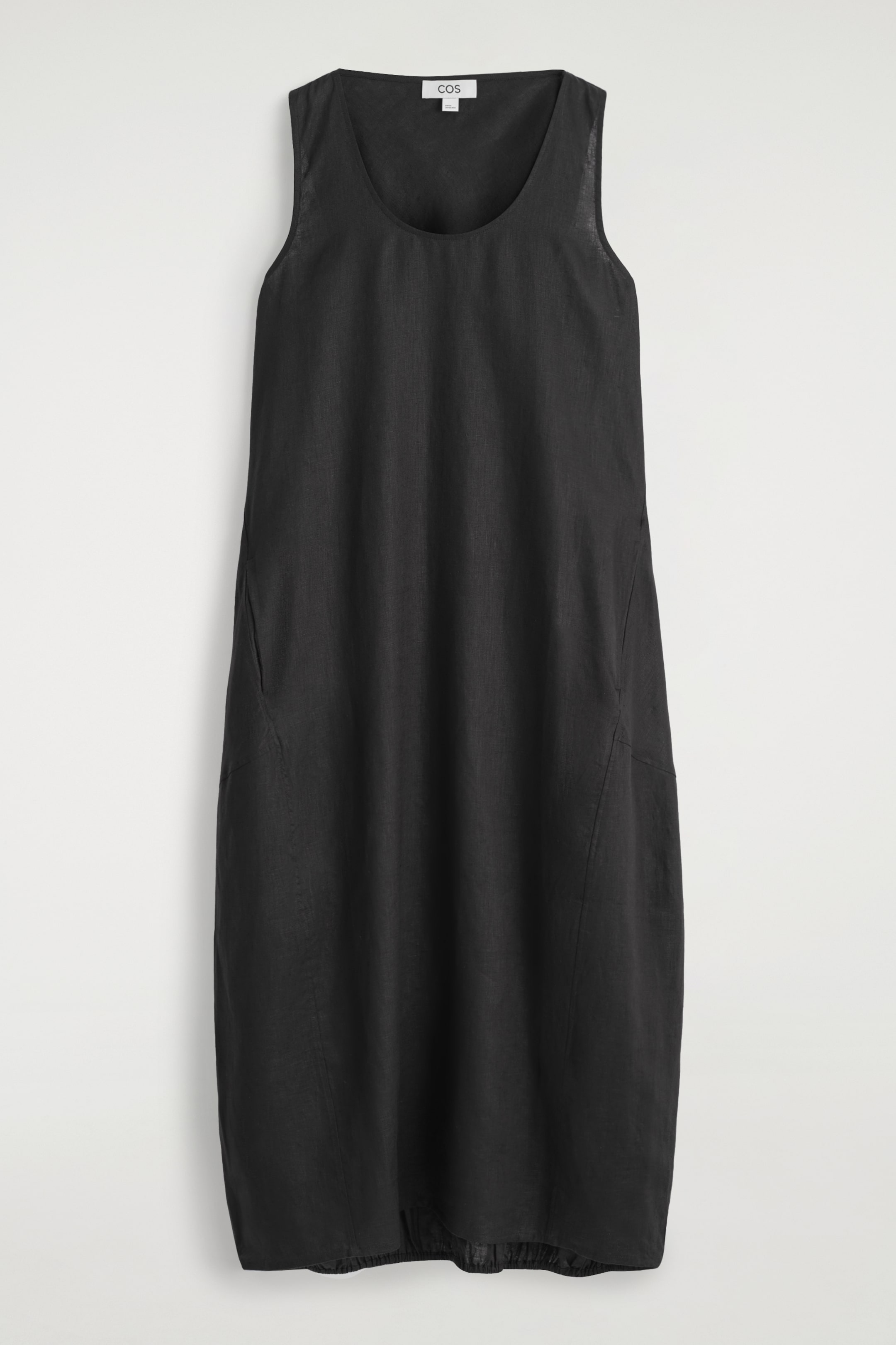 View larger image: ELASTICATED-HEM LINEN MAXI DRESS - BLACK - Ladies | H&M GB 5