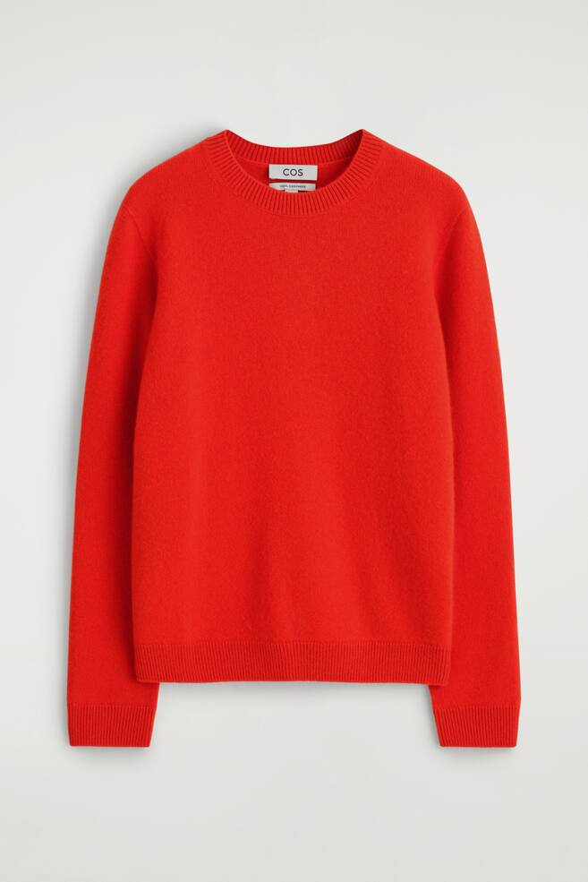 KASCHMIRPULLOVER MIT RUNDHALSAUSSCHNITT - ORANGE - 1