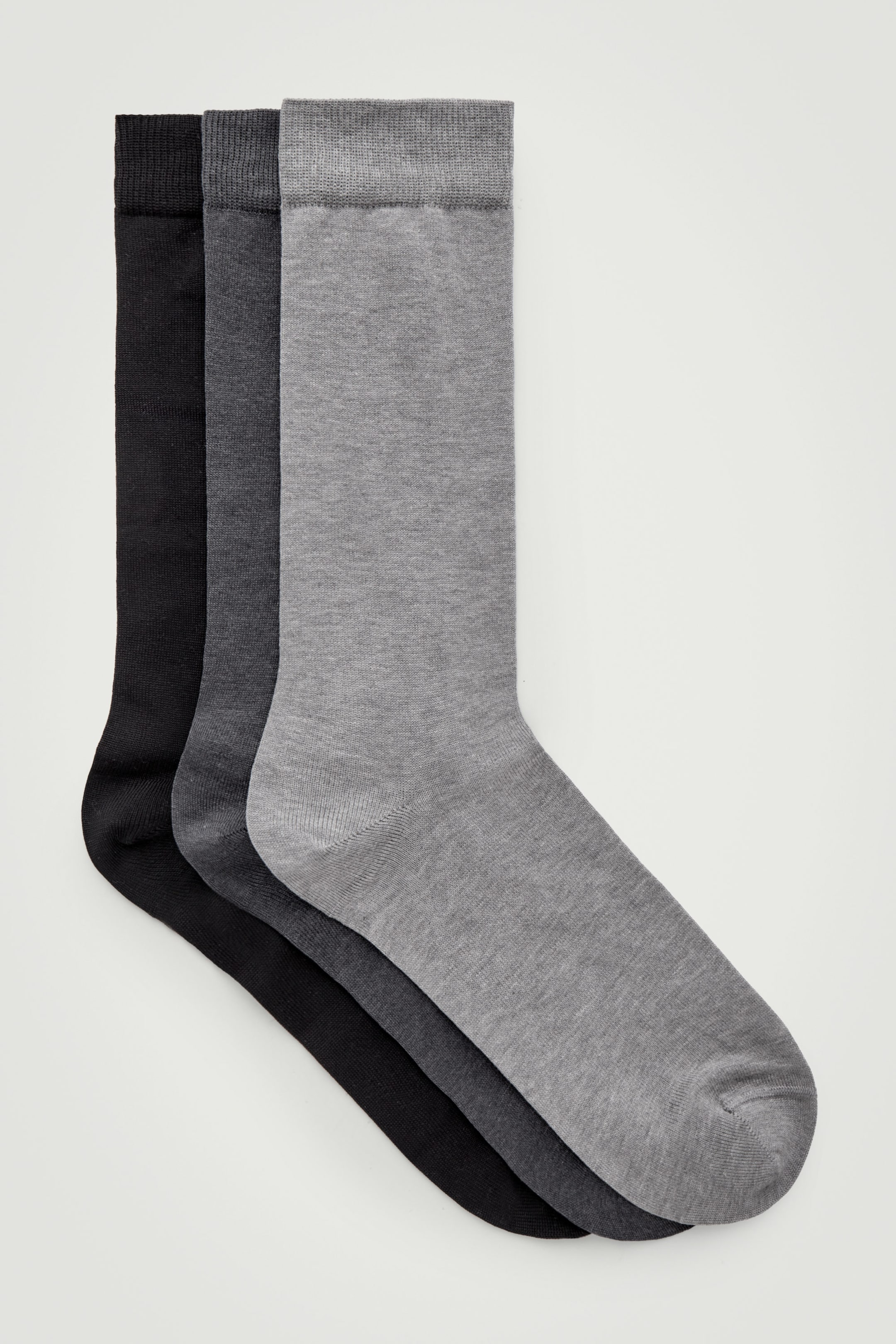 3-PACK MERCERISED COTTON SOCKS