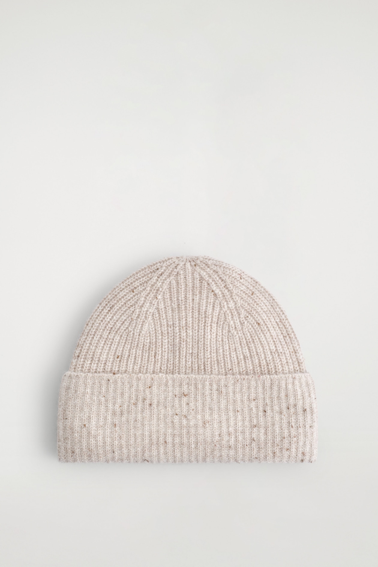 WOOL-CASHMERE BEANIE — BEIGE MÉLANGE