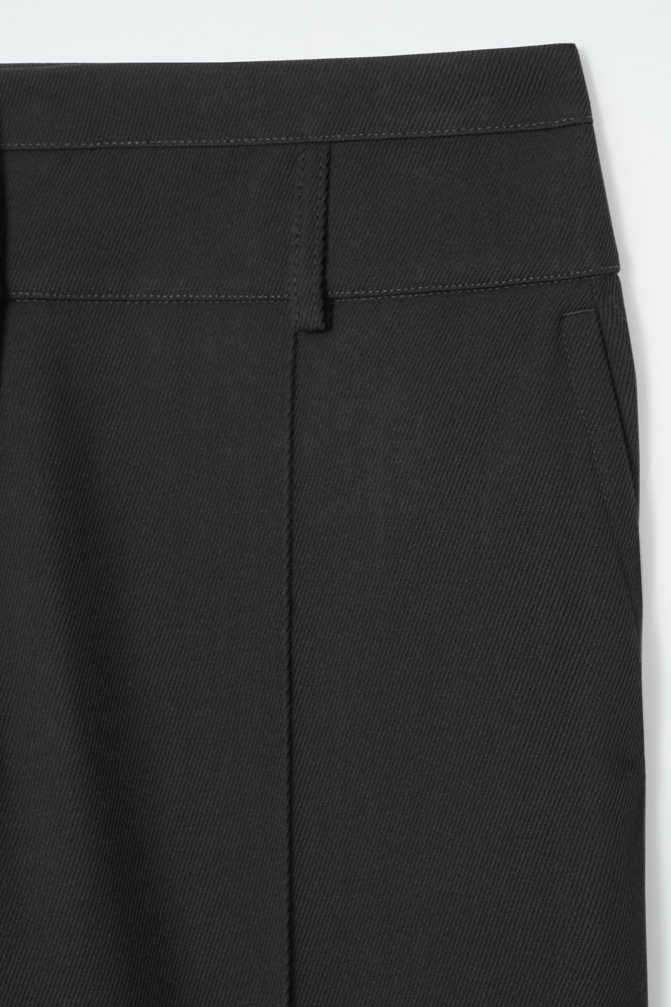View larger image: REGULAR WOOL-TWILL WIDE-LEG TROUSERS - BLACK - Ladies | H&M GB 6