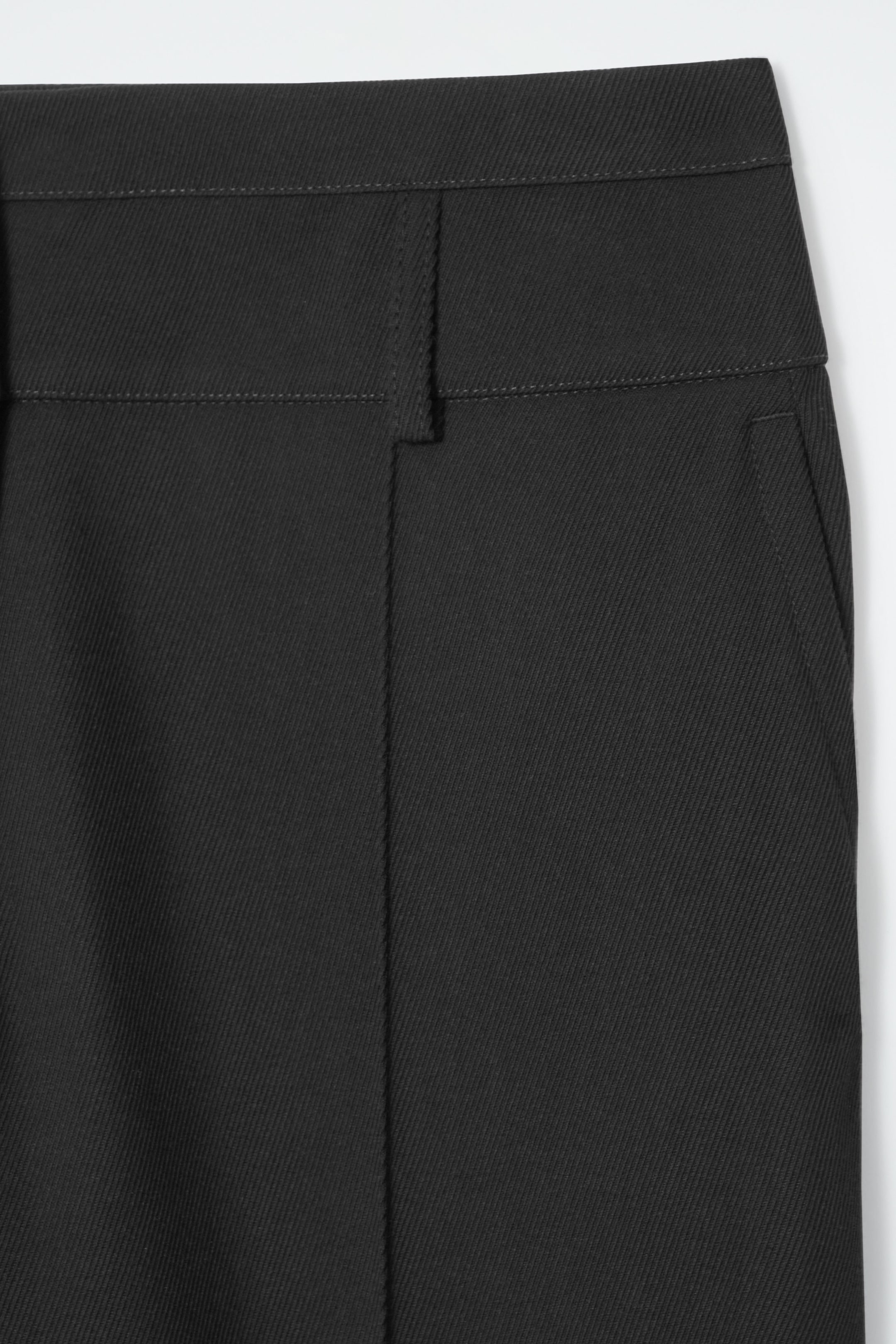 REGULAR WOOL-TWILL WIDE-LEG PANTS
