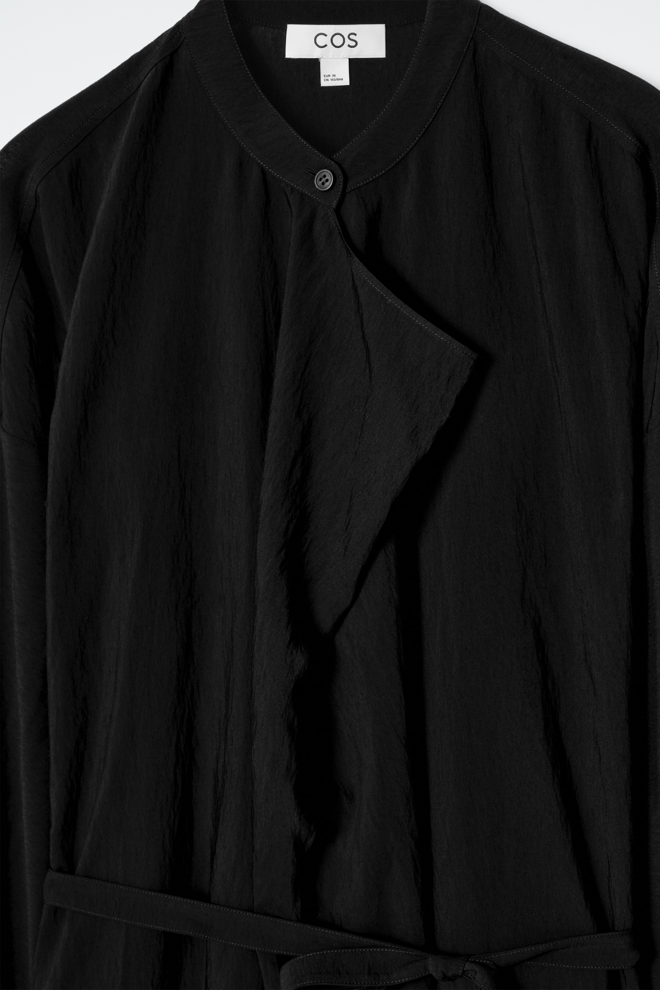 Zobrazit větší obrázek: DRAPÉROVANÉ MIDI ŠATY S PÁSKEM - ČERNÁ - ŽENY | H&M CZ 7