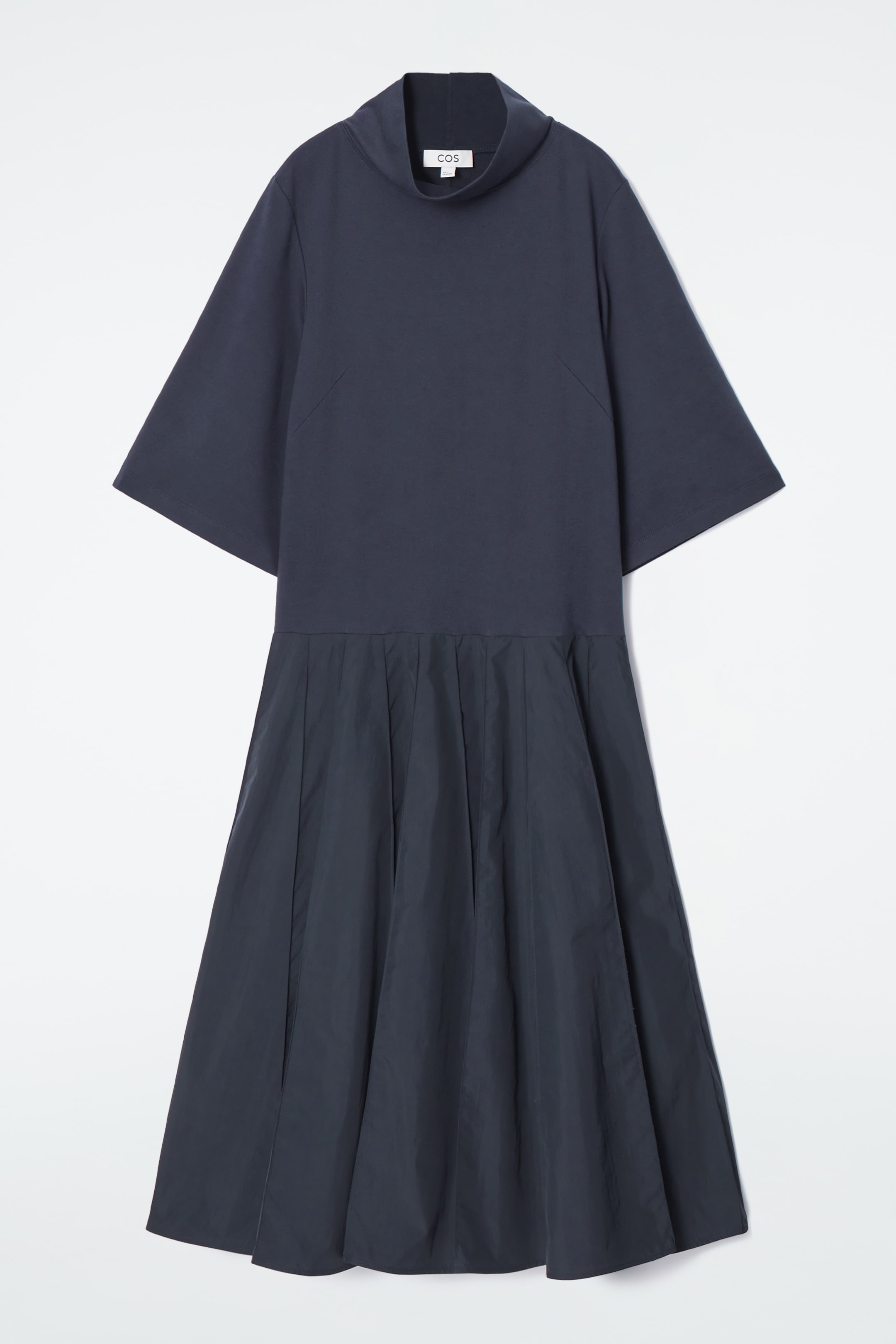 Grösseres Bild ansehen: BAHNEN-MIDIKLEID MIT STEHKRAGEN - NAVYBLAU - DAMEN | H&M CH 1
