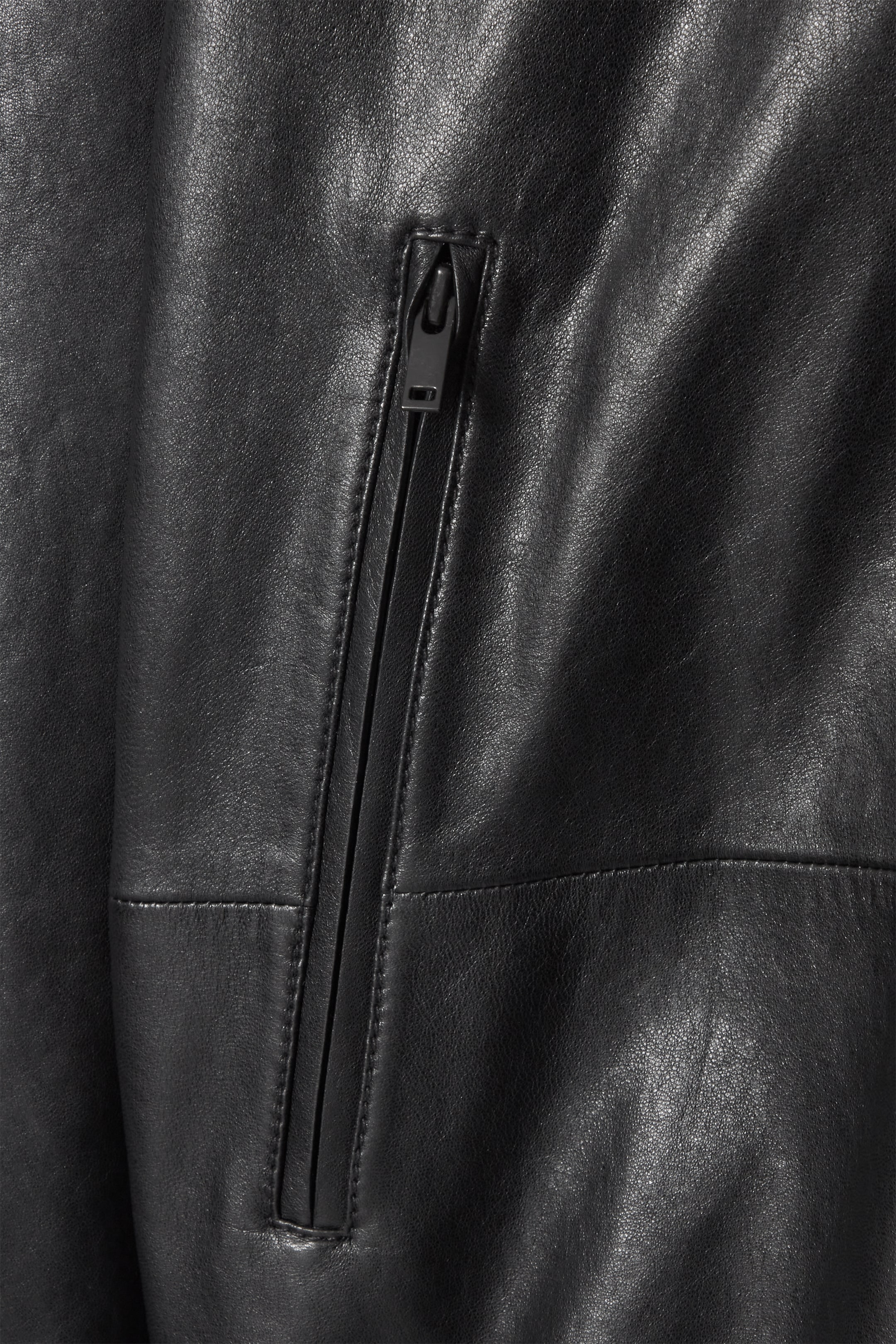View larger image: WAISTED LEATHER TRUCKER JACKET - BLACK - Ladies | H&M GB 2