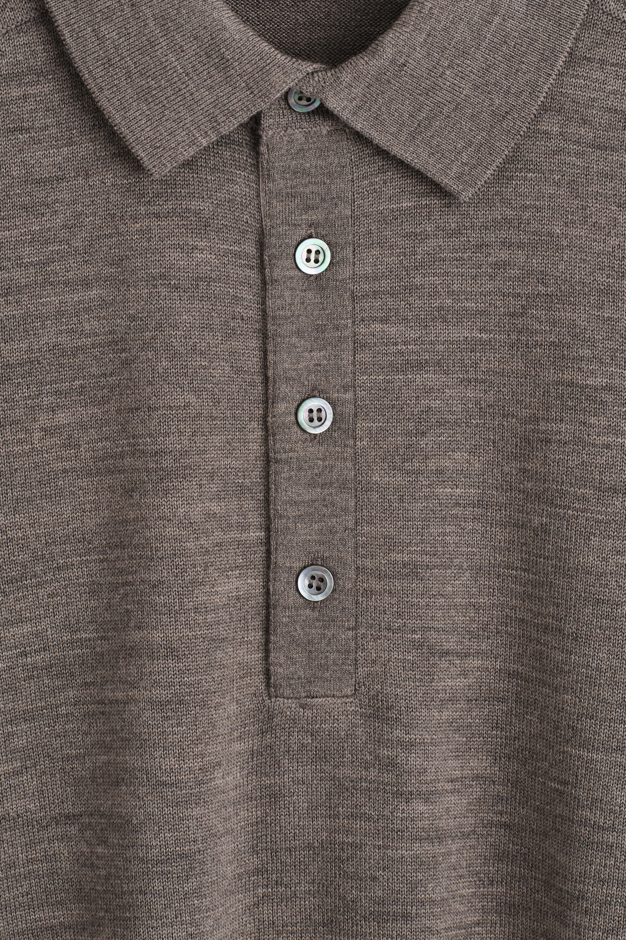 Visualizza immagine più grande: POLO IN LANA MERINO - BEIGE MÉLANGE - UOMO | H&M IT 8