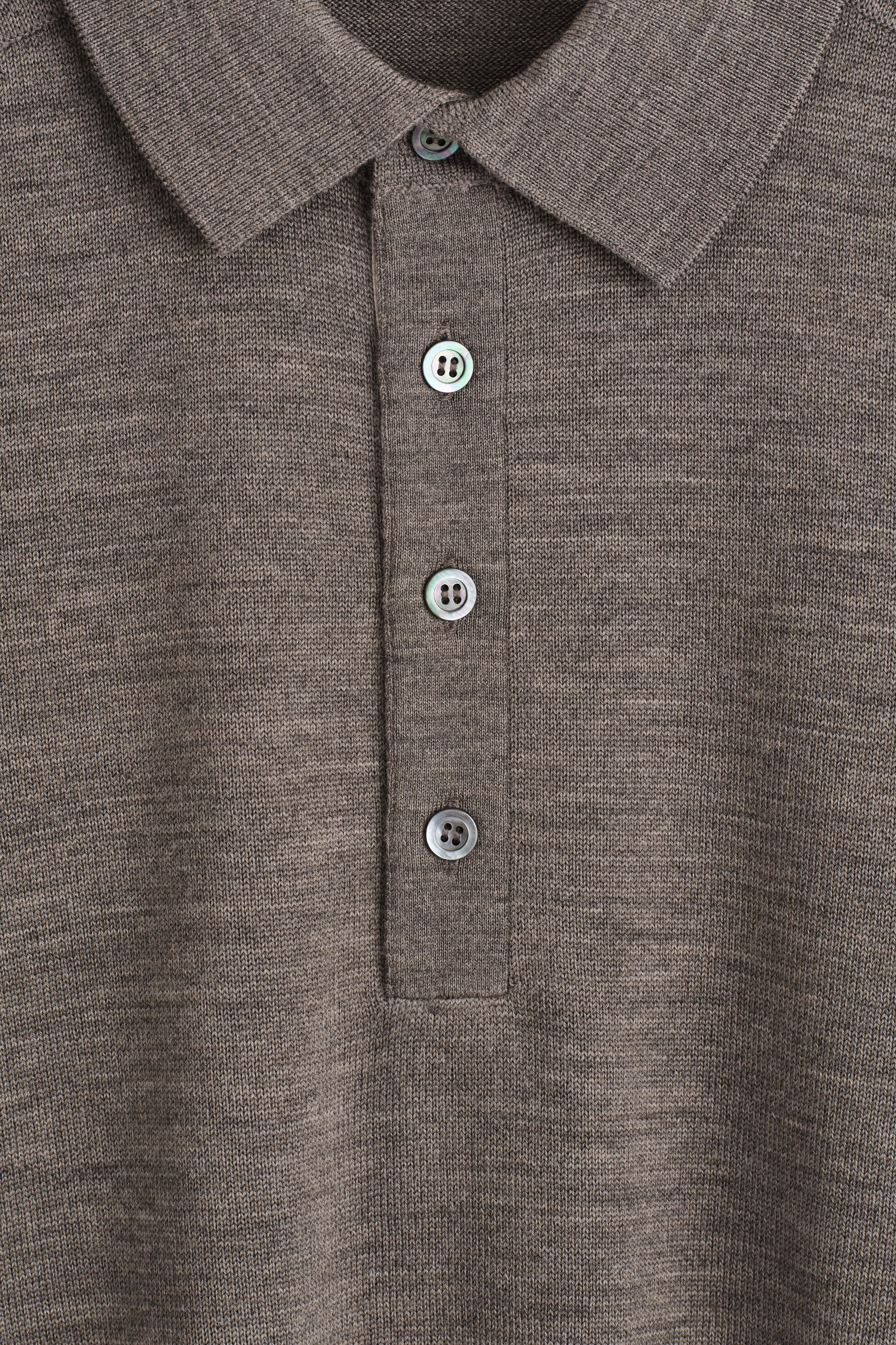 p　HARD TWIST MERINO KNIT BIG POLO Ultimate Merino Wool Polo Sweater