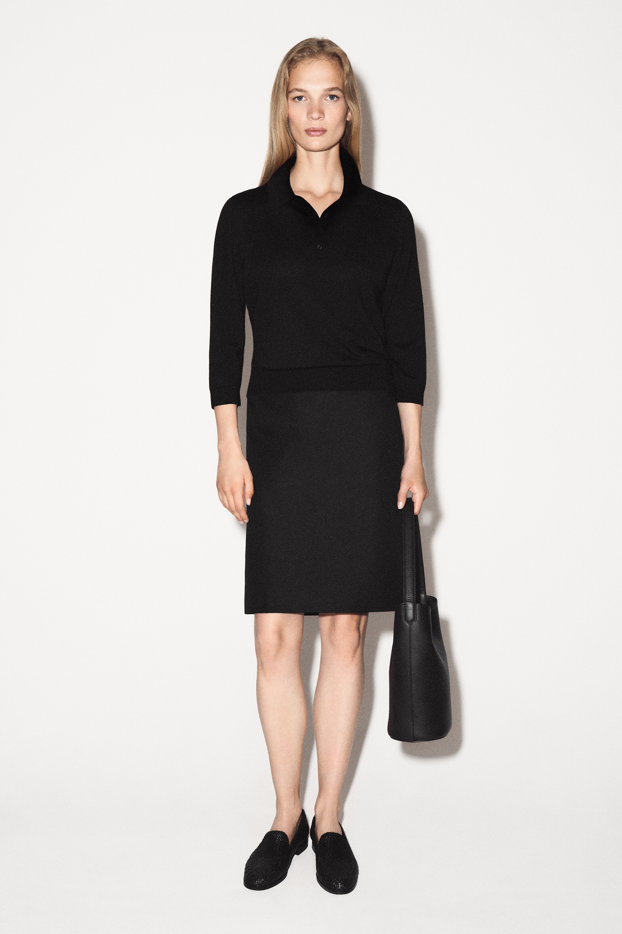 Größeres Bild anzeigen: POLOPULLOVER AUS MERINOWOLLE - SCHWARZ - Ladies | H&M AT 8