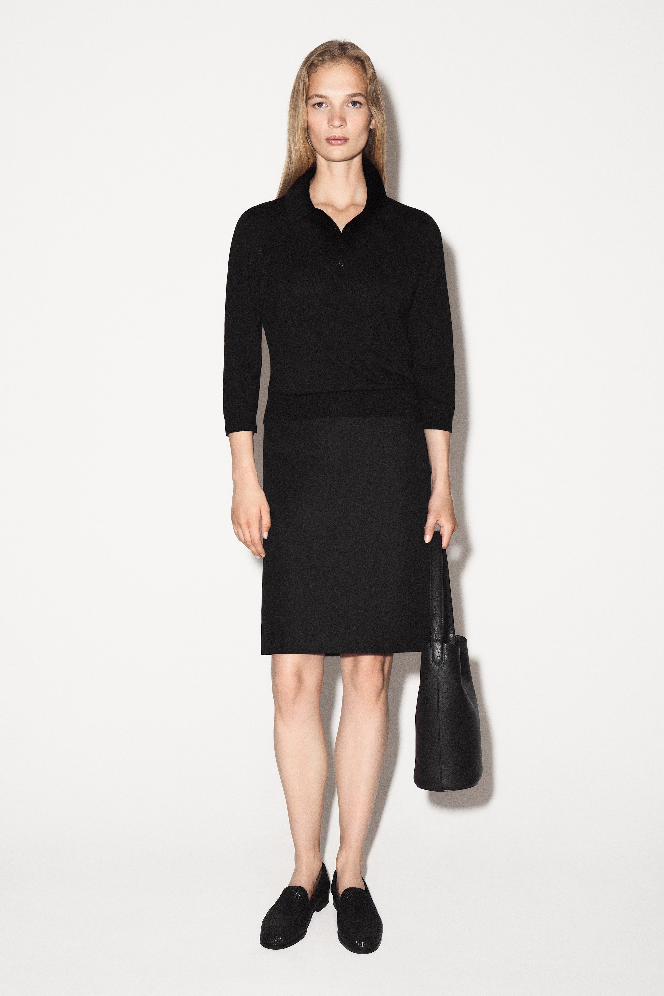 MERINO WOOL POLO SWEATER