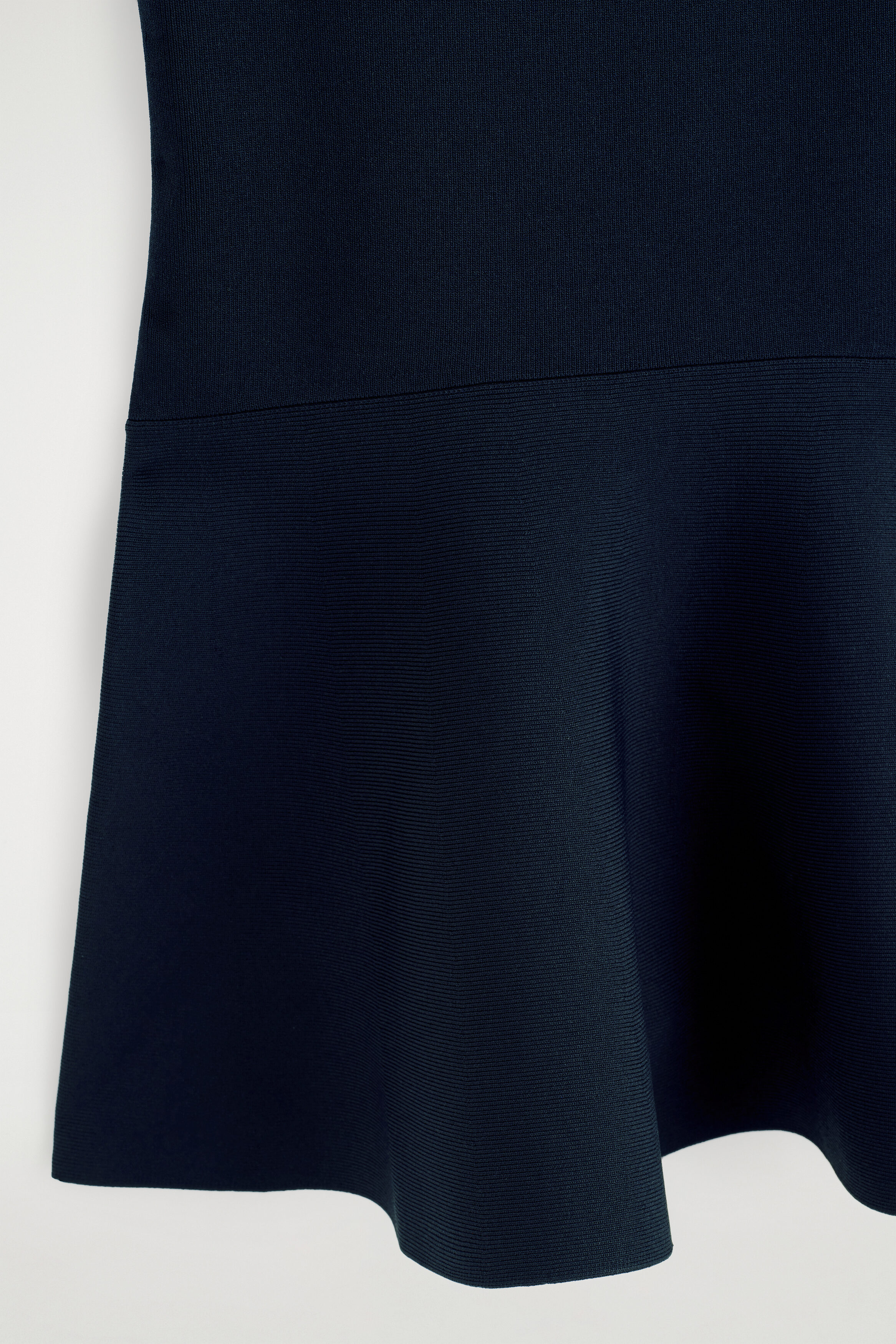 FLARED KNITTED MINI DRESS - NAVY | COS US