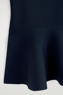 FLARED KNITTED MINI DRESS — NAVY 5