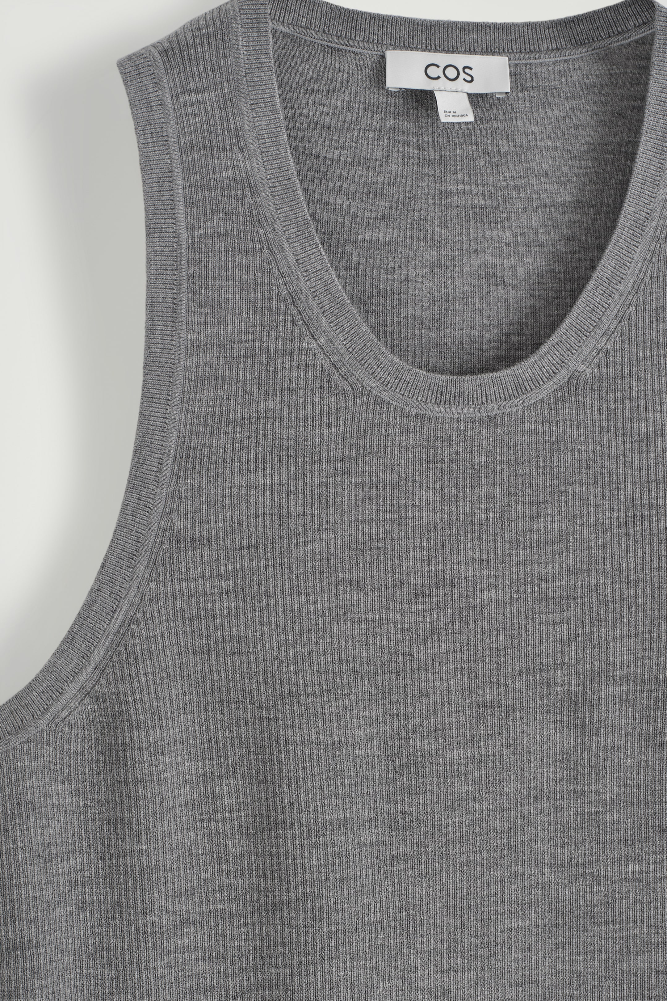 Agrandir l'image: DÉBARDEUR EN LAINE MÉRINOS CÔTELÉE - GRIS CHINÉ - HOMME | H&M FR 7