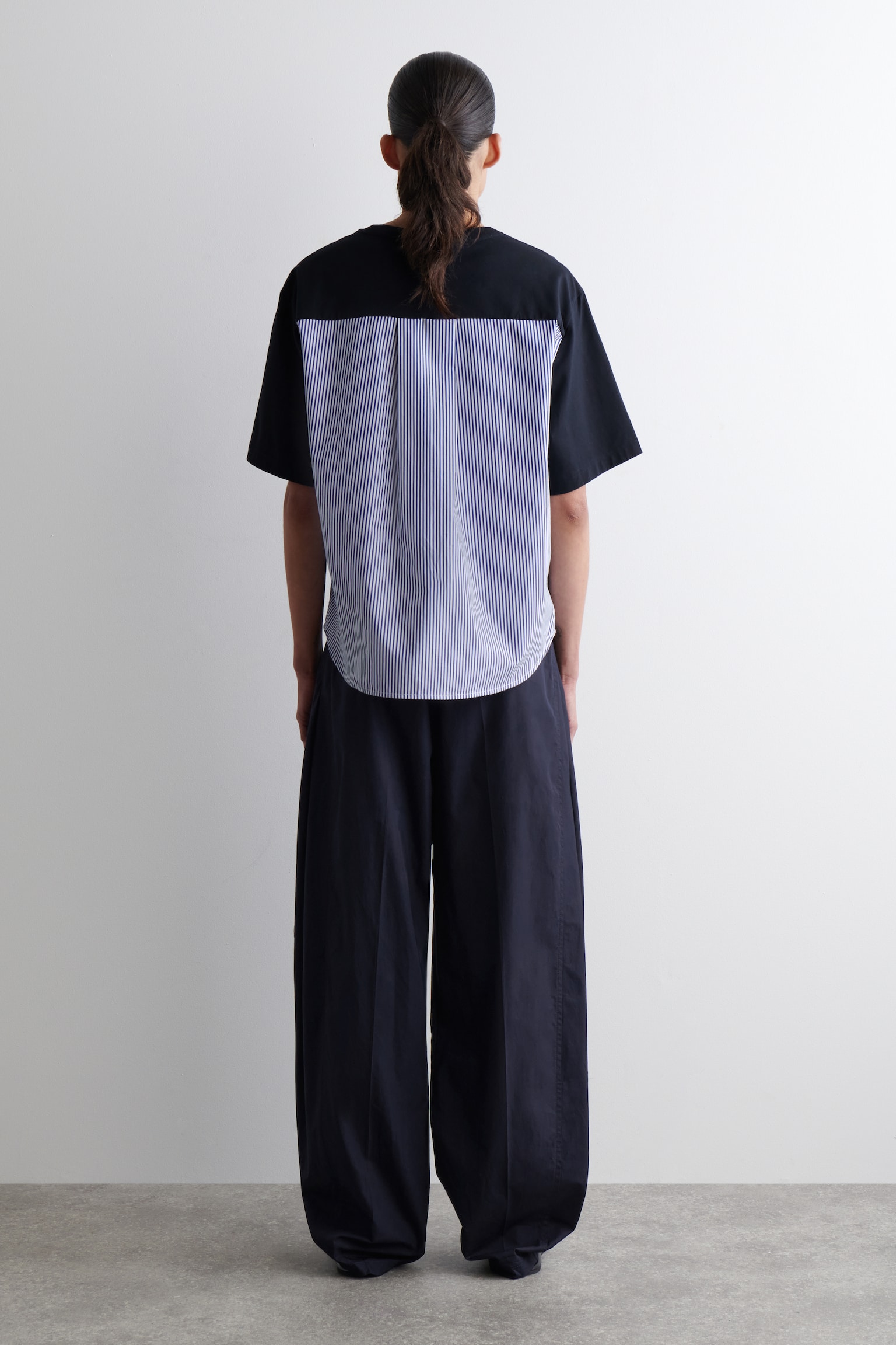 T-SHIRT À PANNEAUX - BLUE / STRIPED - 4