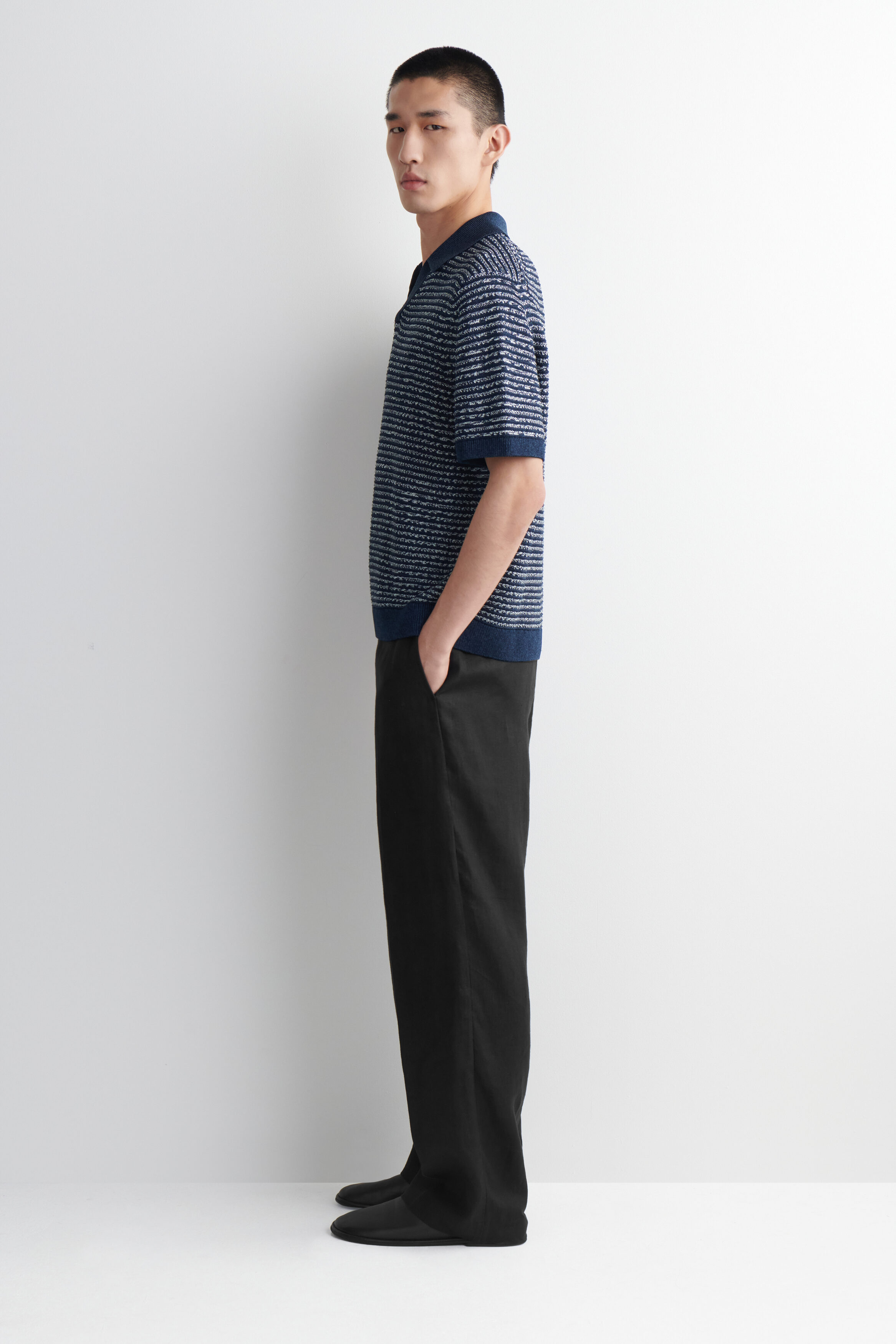 OPEN-KNIT POLO SHIRT - thumbnail 9