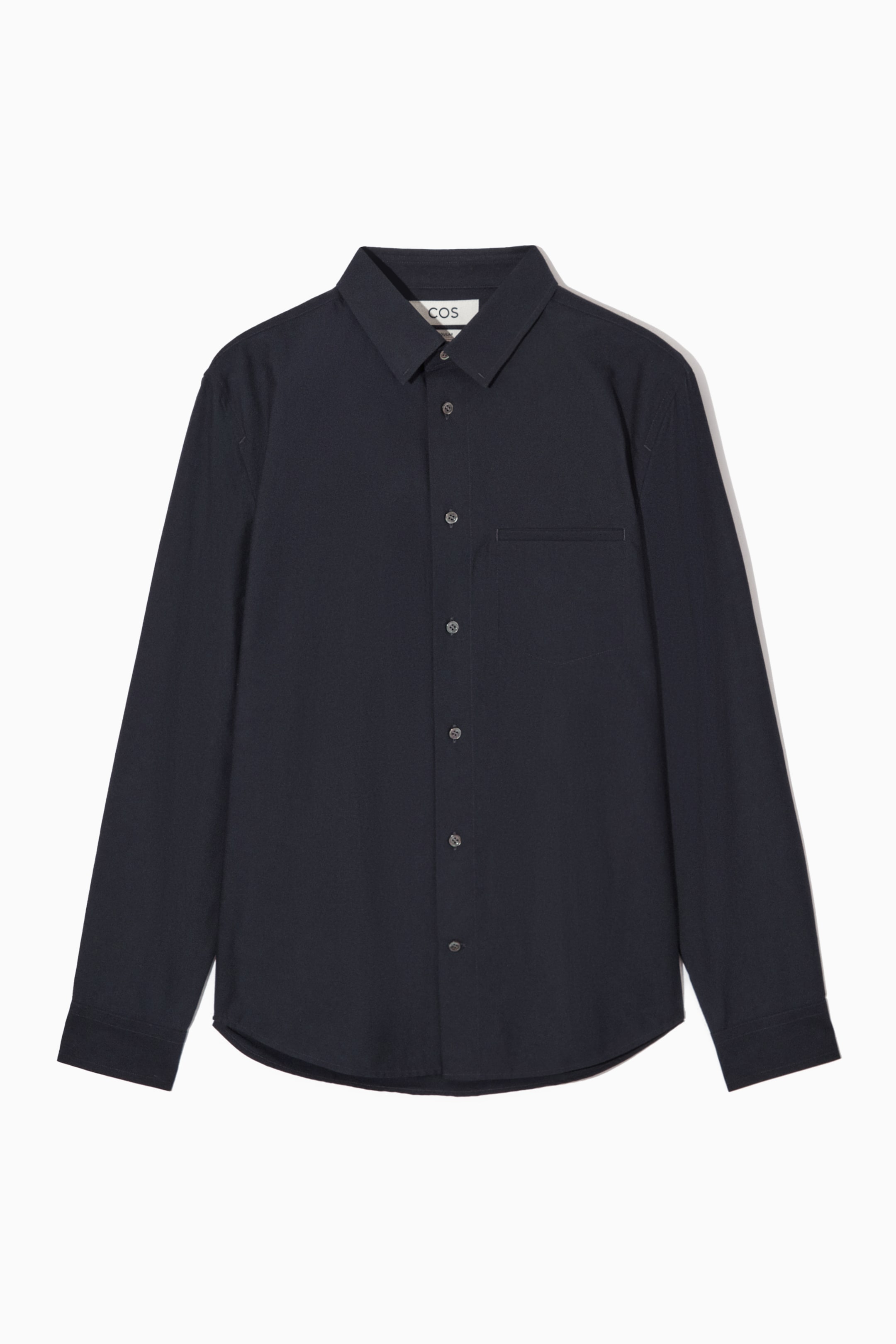 View larger image: TOPSTITCHED COTTON SHIRT - NAVY - Men | H&M GB 1
