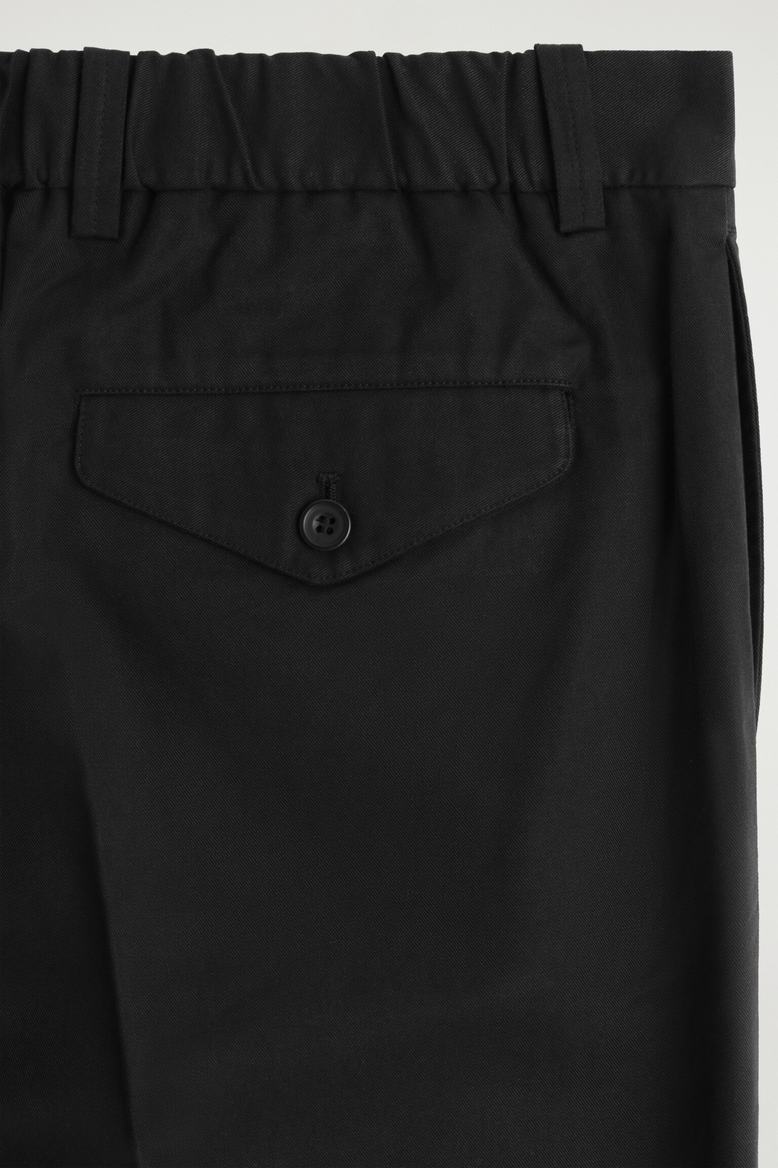 HOSE AUS BAUMWOLL-TWILL MIT GERADEM BEIN - SCHWARZ/BRAUN - 5