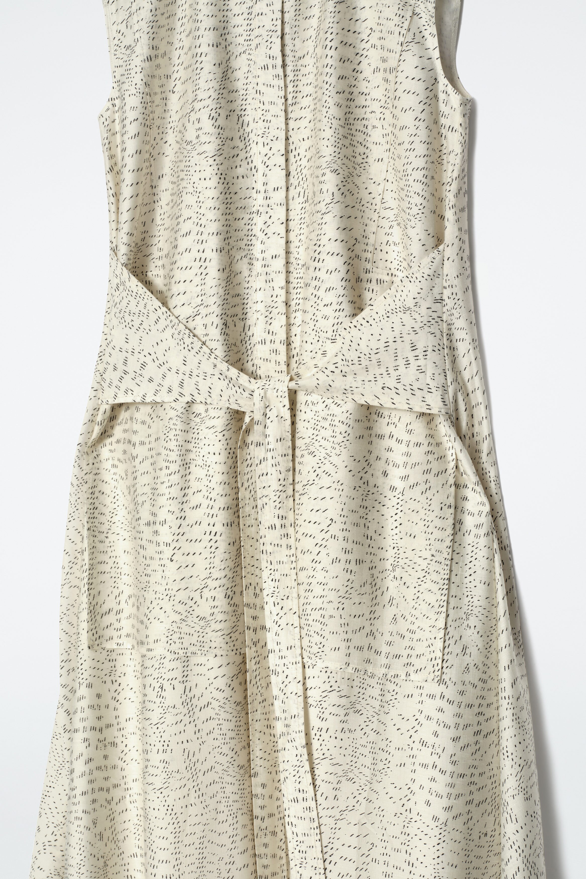 ワンピース VISCOSE MIDI DRESS PRINTED FLUID TIE-WAIST MIDI DRESS - CHAMPAGNE / PRINTED | COS