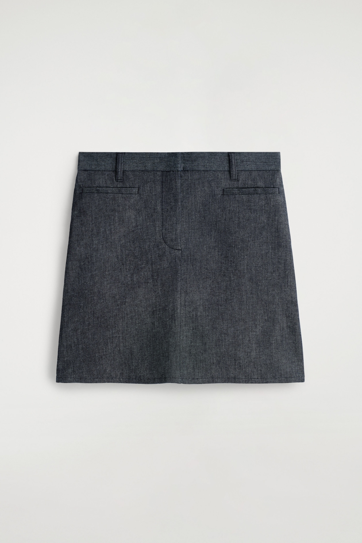 DENIM MINI SKIRT — INDIGO