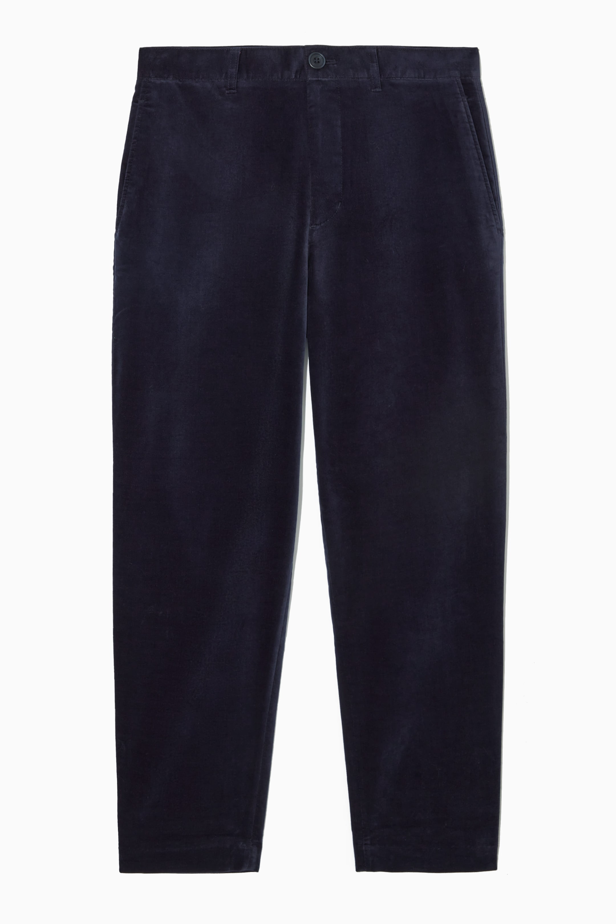 COTTON-MOLESKIN STRAIGHT-LEG TROUSERS
