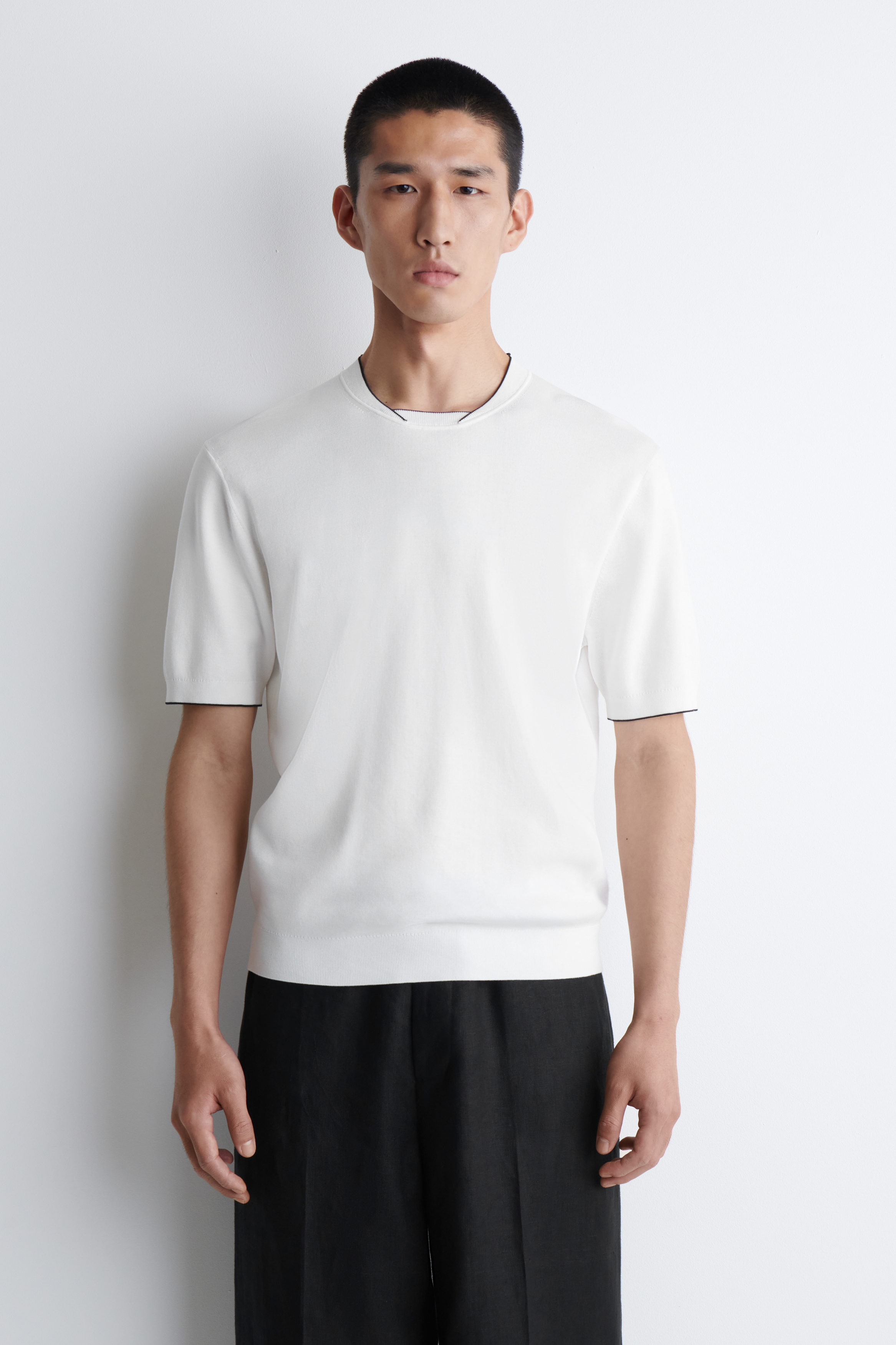 Tシャツ・カットソー PESERICO SS25 T-shirt in pure cotton yarn (R59006F12 H70) Pure cotton t-shirt | Peserico US