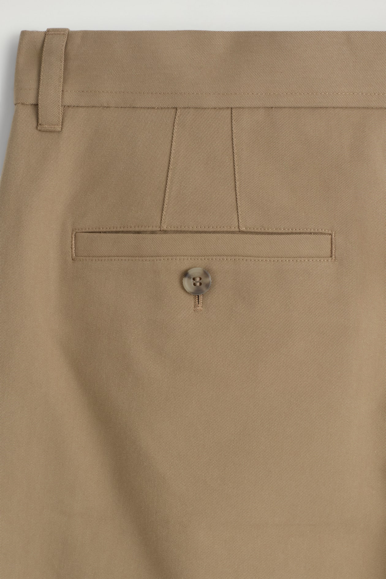 COTTON REGULAR-FIT STRAIGHT-LEG CHINOS — BEIGE