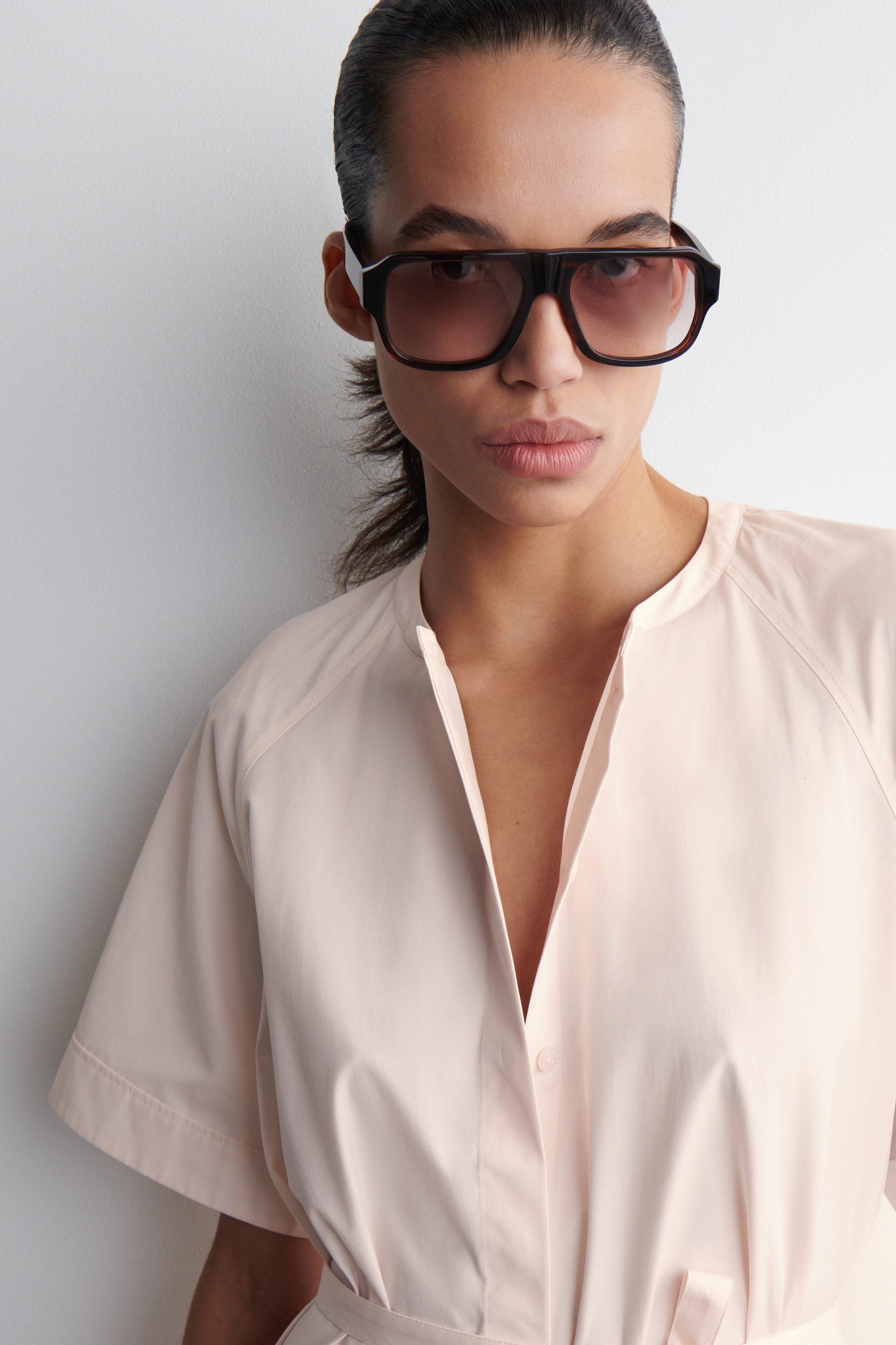 Ingrandisci l'immagine: RAGLAN-SLEEVE COTTON MIDI DRESS - LIGHT PINK - DONNA | H&M CH 4