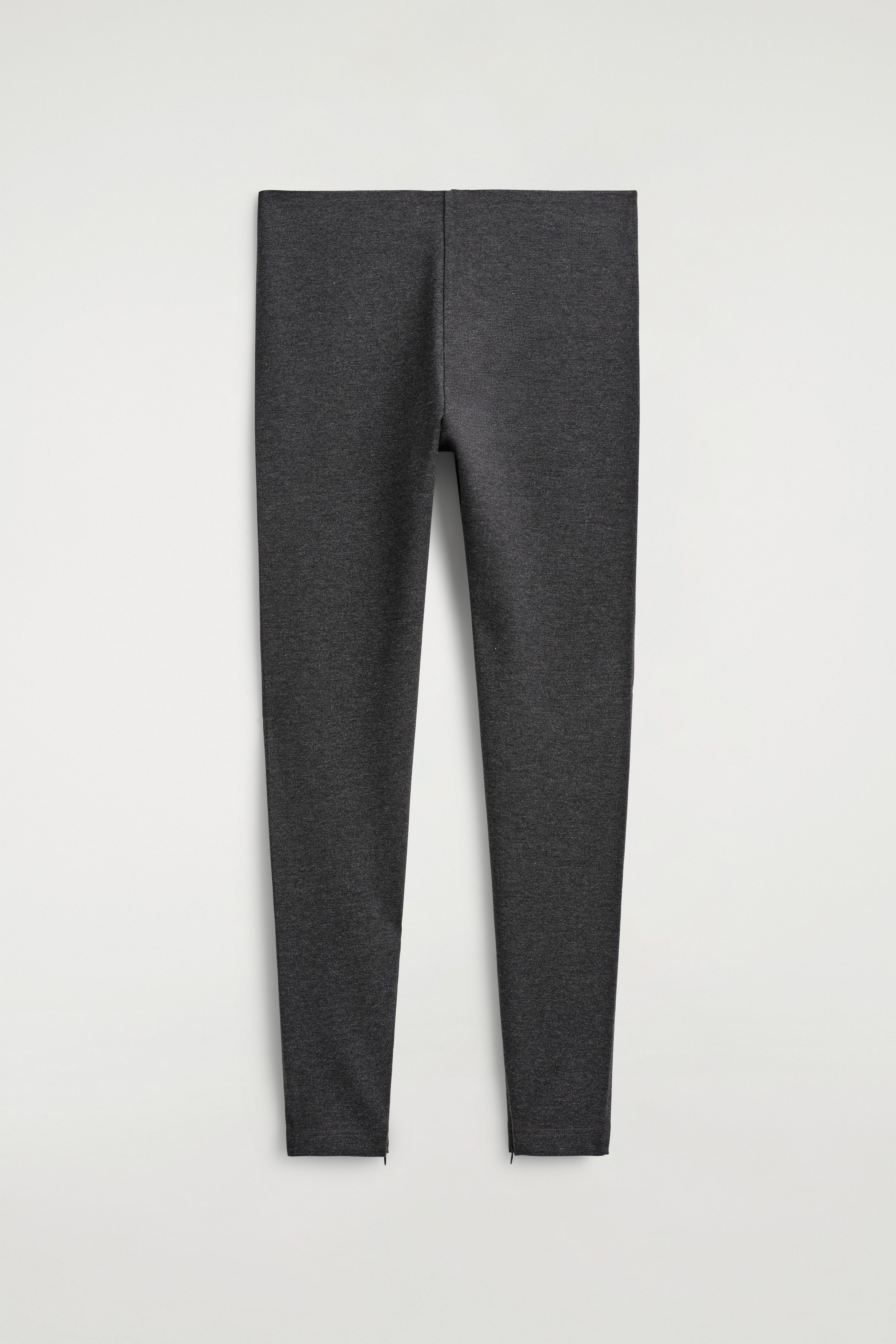 ZIPPED-CUFF LEGGINGS - DARK-GRAY MÉLANGE | COS US