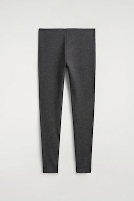 ZIPPED-CUFF LEGGINGS — DARK-GREY MÉLANGE 2