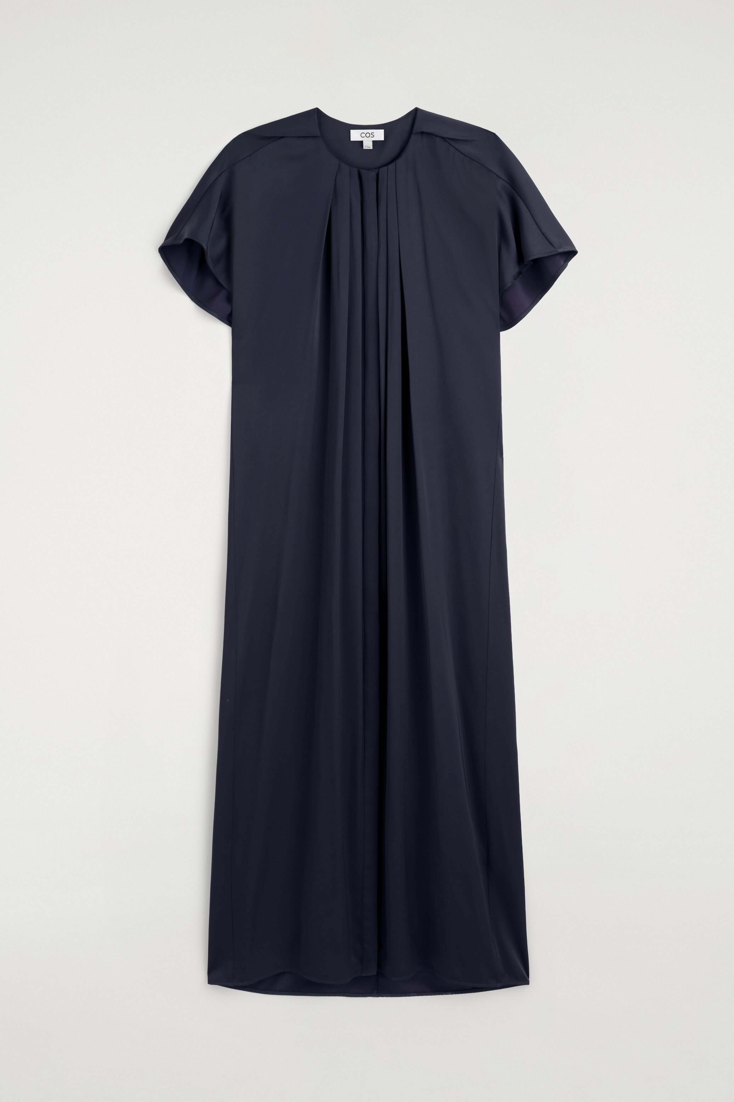 cos waisted pleated midi dress Cos Pleated Knitted Maxi Dress In Green - 50% Off