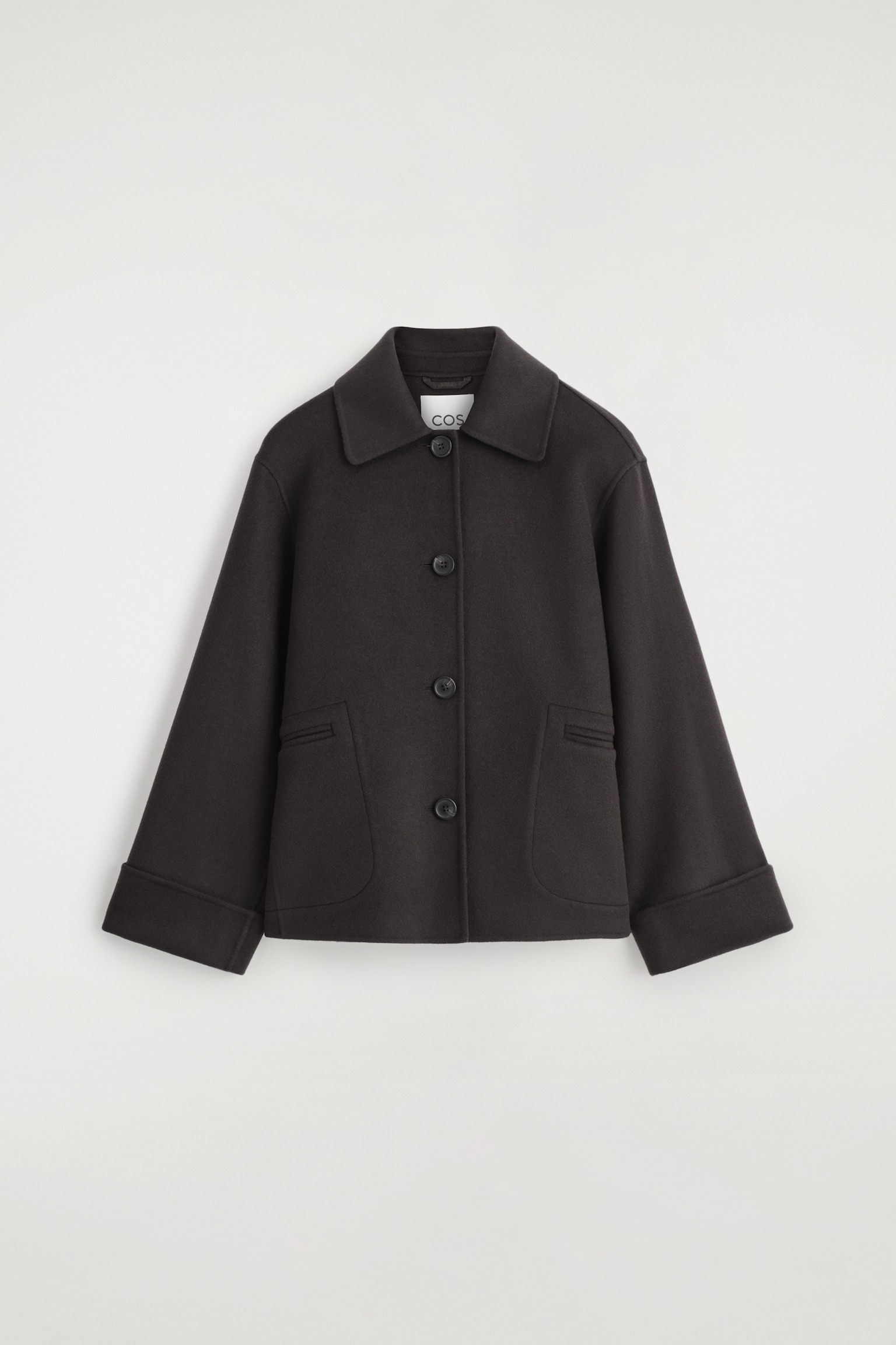 VESTE LAINE DOUBLE FACE - BRUN FONCÉ/NOIR - 2