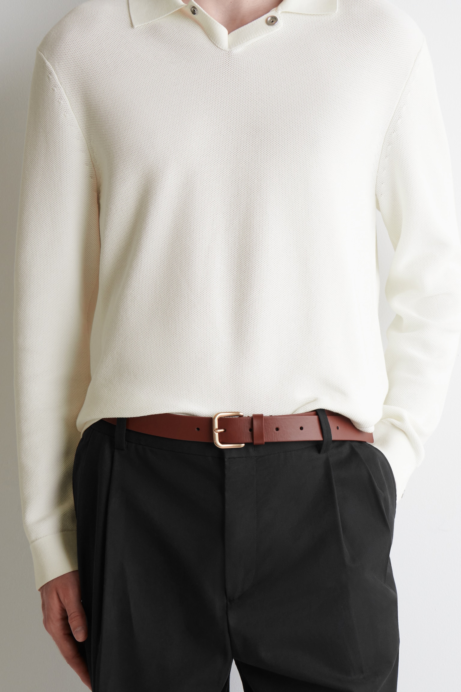 LEATHER BELT - BROWN/BLACK