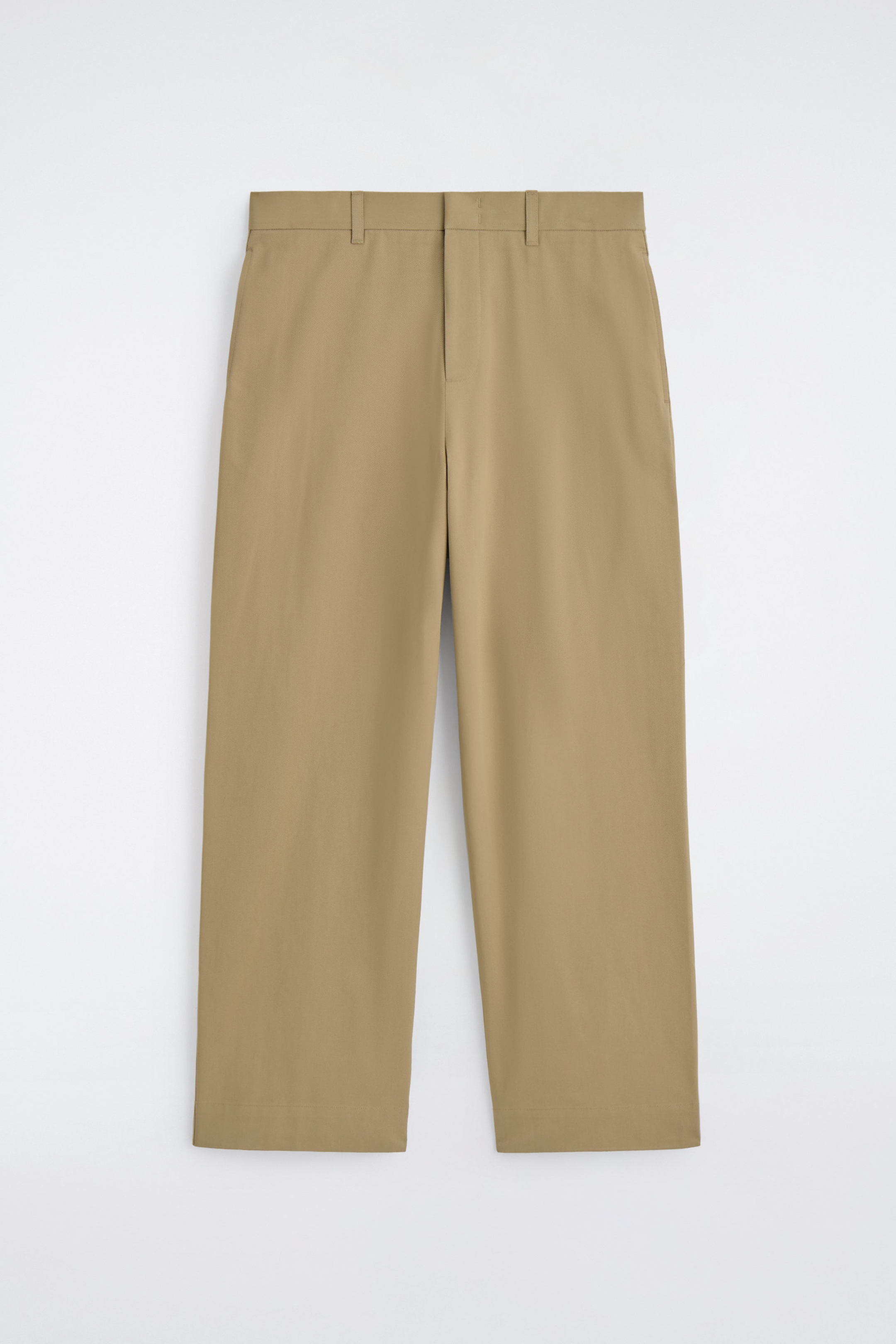 COTTON RELAXED-FIT WIDE-LEG CHINOS
