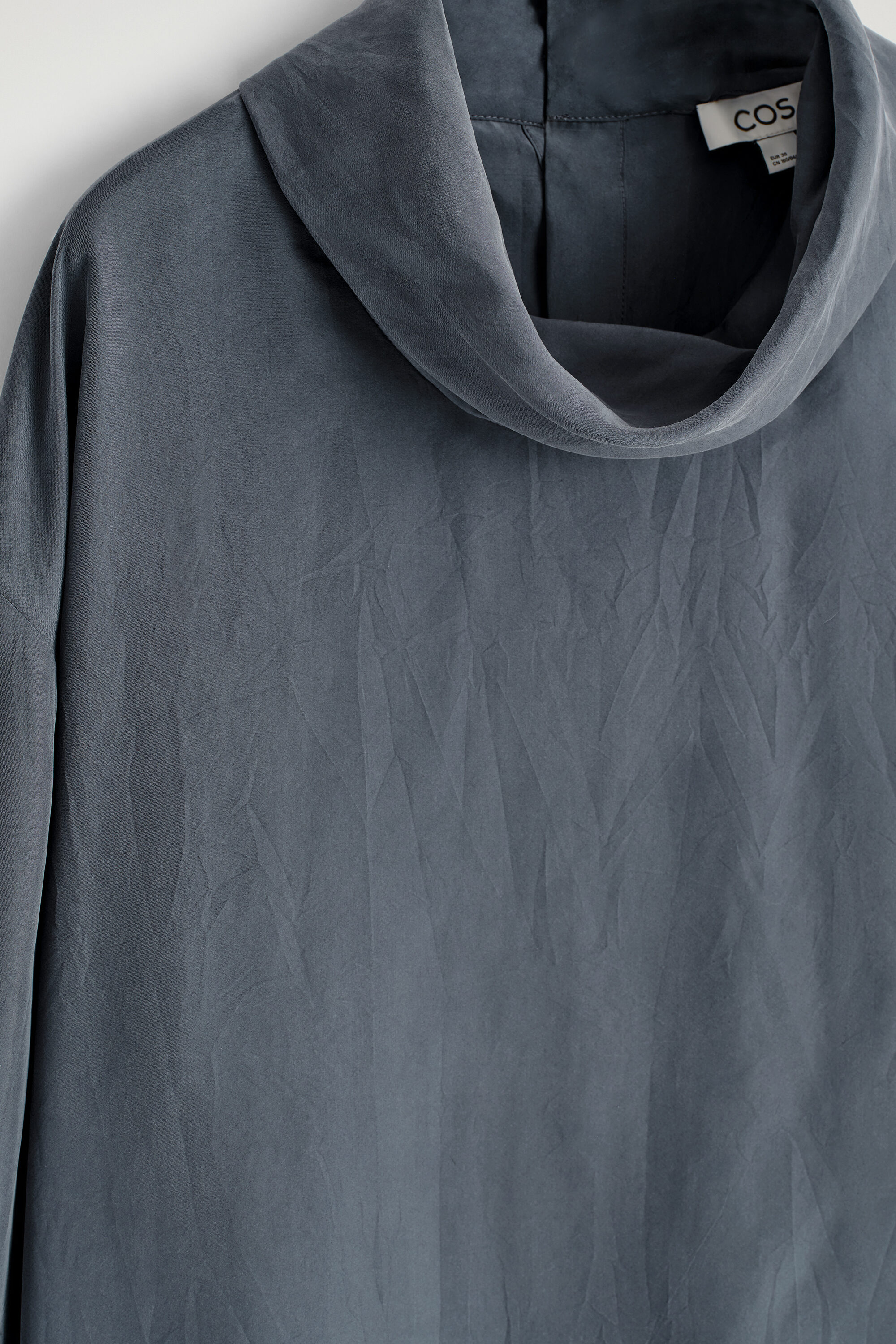 WASHED-SILK MOCK-NECK TOP thumbnail 8