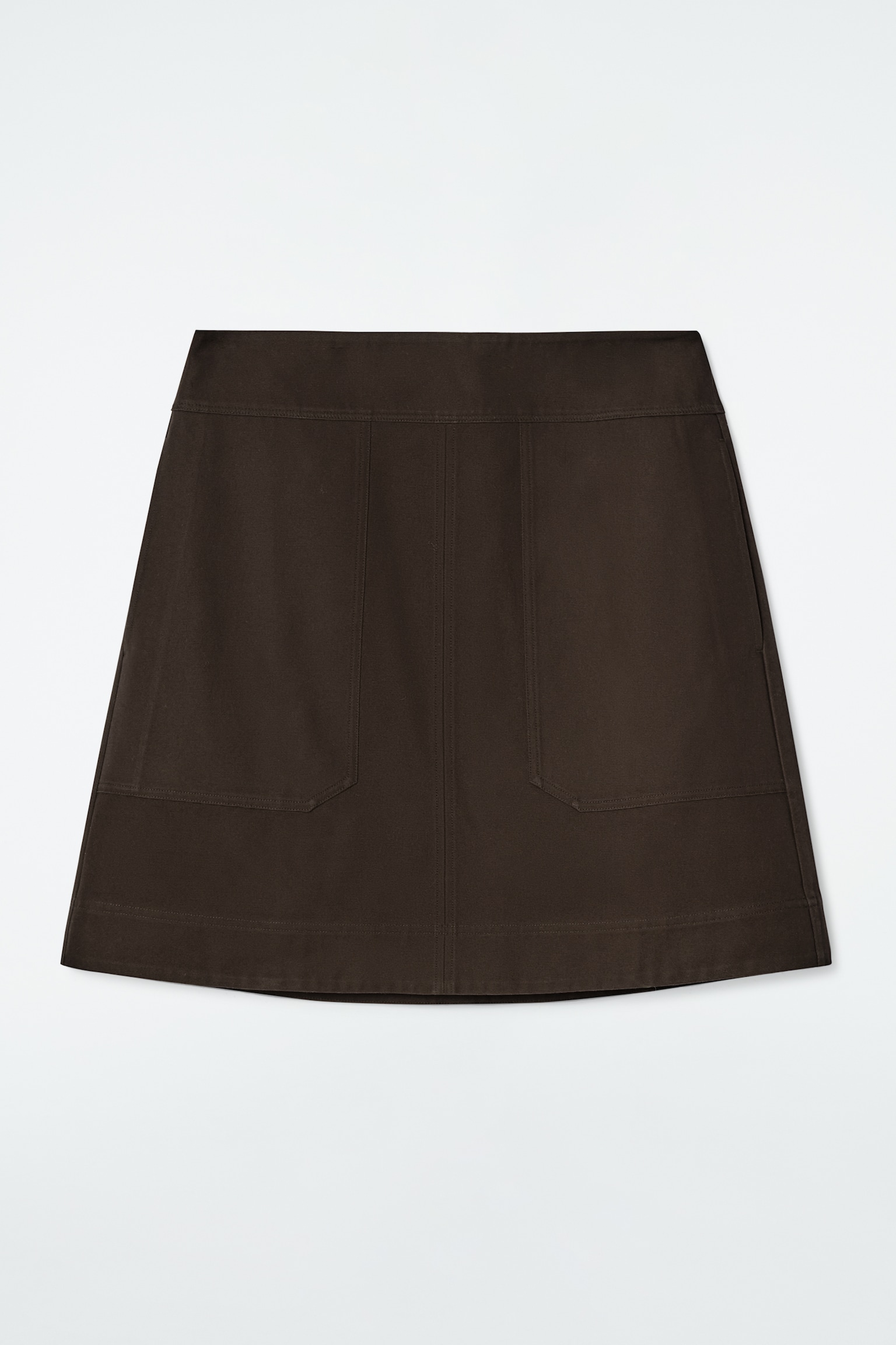 MINIGONNA IN COTONE - MARRONE SCURO - 2