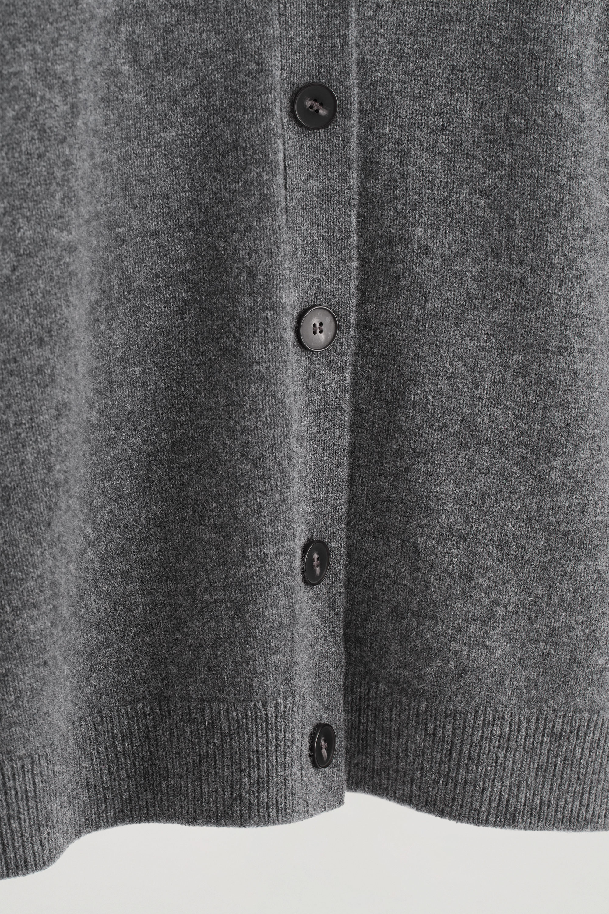 CASHMERE V-NECK CARDIGAN - GRAY MÉLANGE | COS