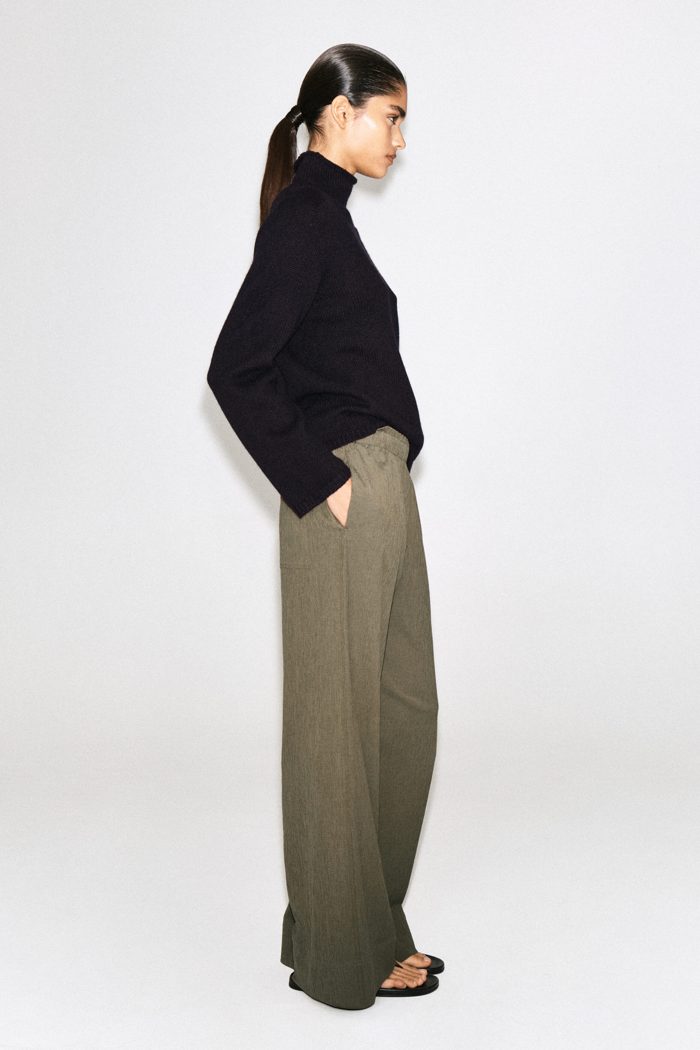 CRINKLED-JERSEY WIDE-LEG PANTS - thumbnail 10